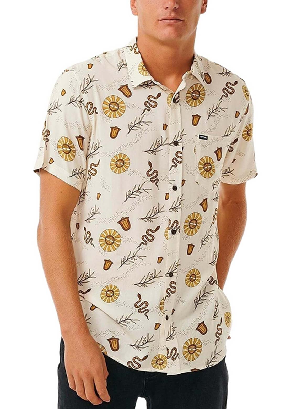 Rip Curl Men's Party Pack Button Up Shirt Bone