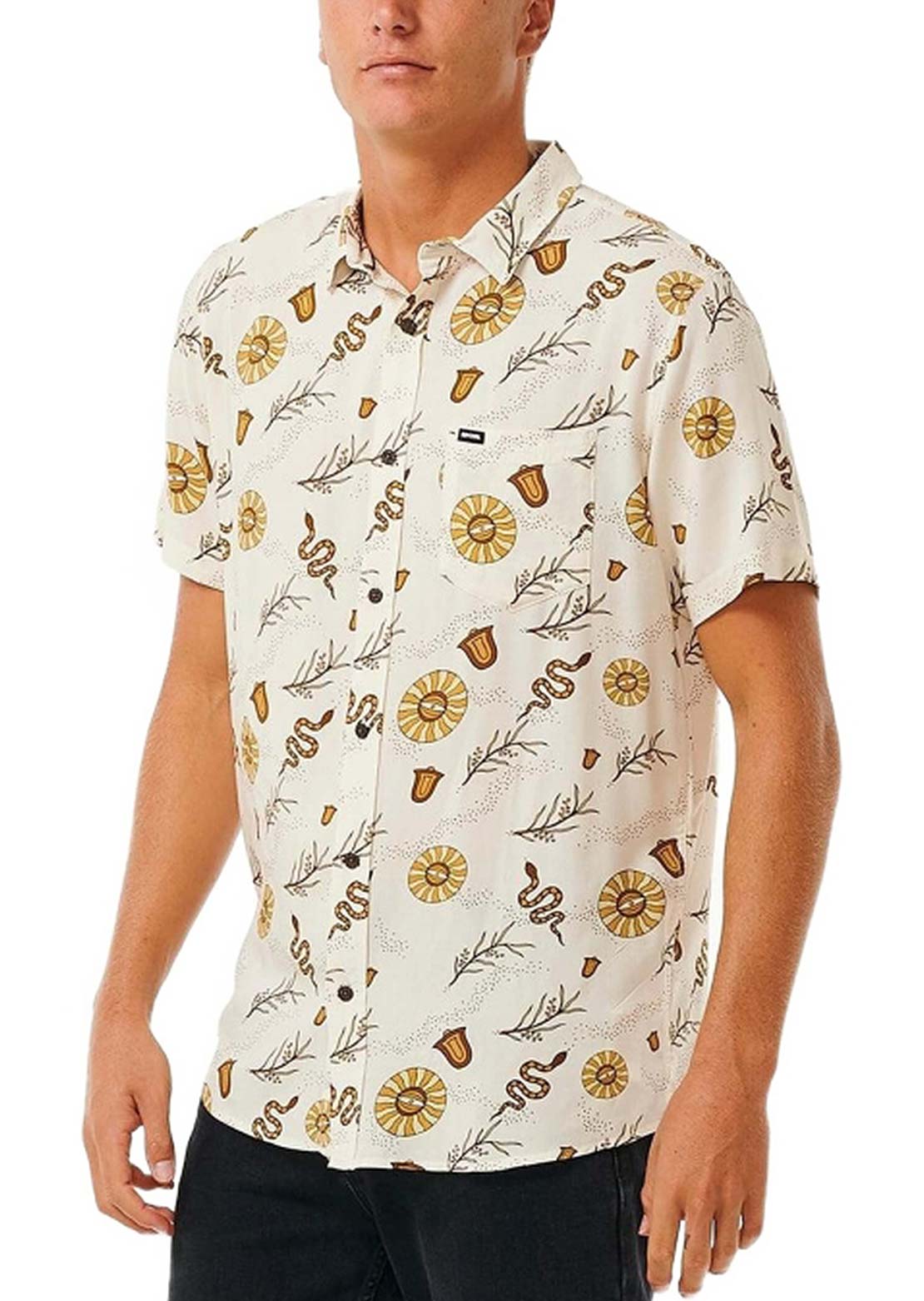 Rip Curl Men's Party Pack Button Up Shirt Bone
