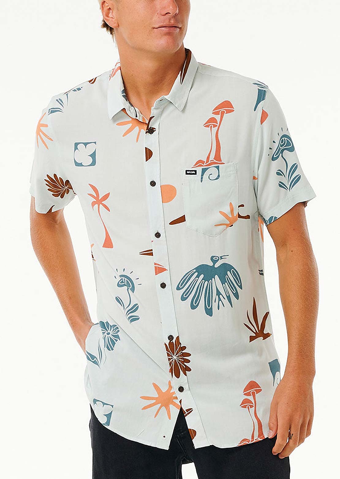 Rip Curl Men's Party Pack Button Up Shirt Mint
