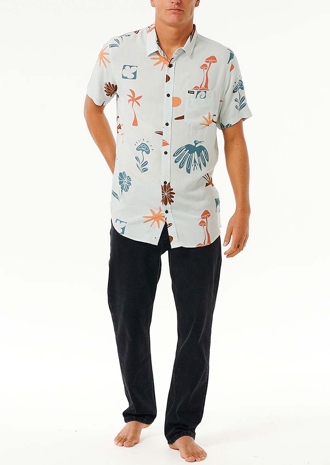 Rip Curl Men's Party Pack Button Up Shirt Mint