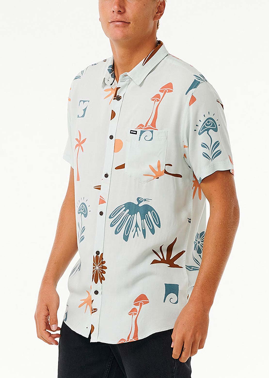 Rip Curl Men's Party Pack Button Up Shirt Mint