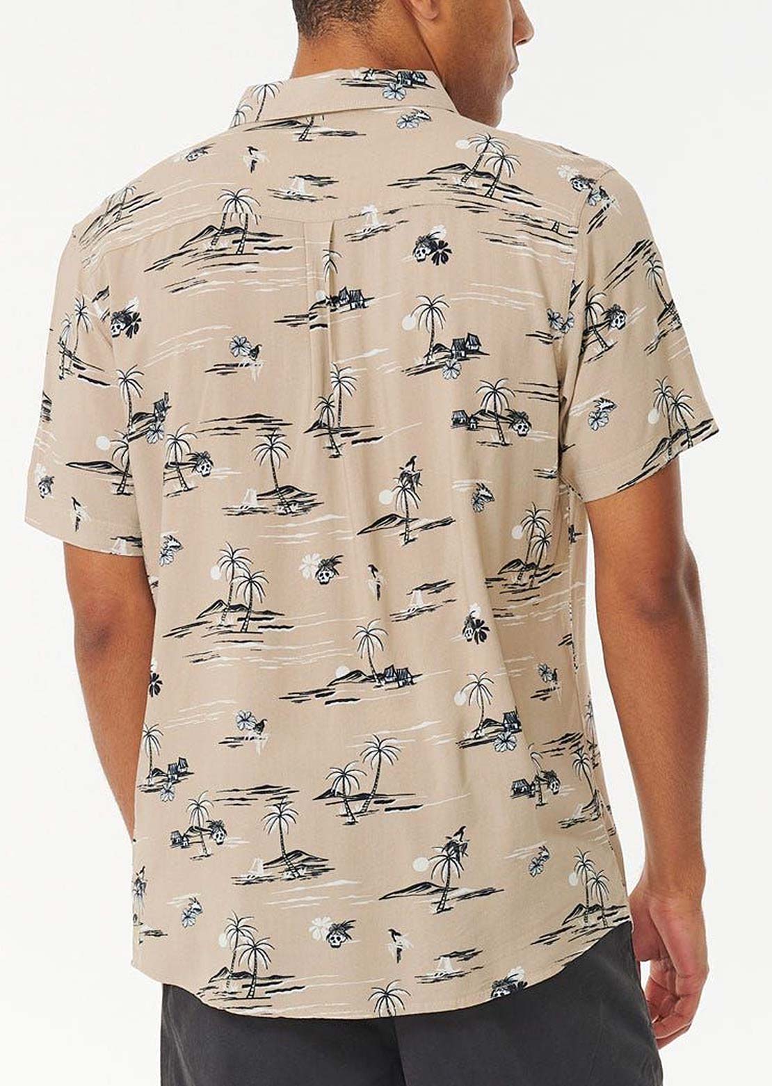 Rip Curl Men's Party Pack Button Up Shirt Taupe
