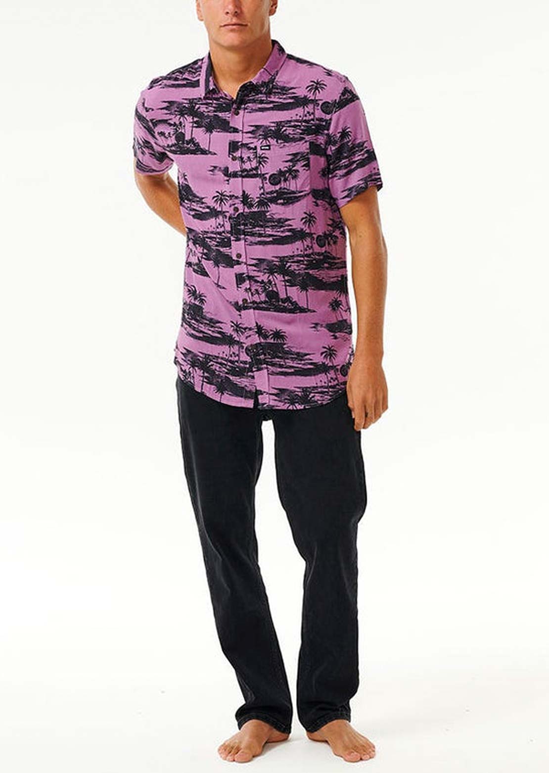 Rip Curl Men's Party Pack Button Up Shirts Dusty Purple