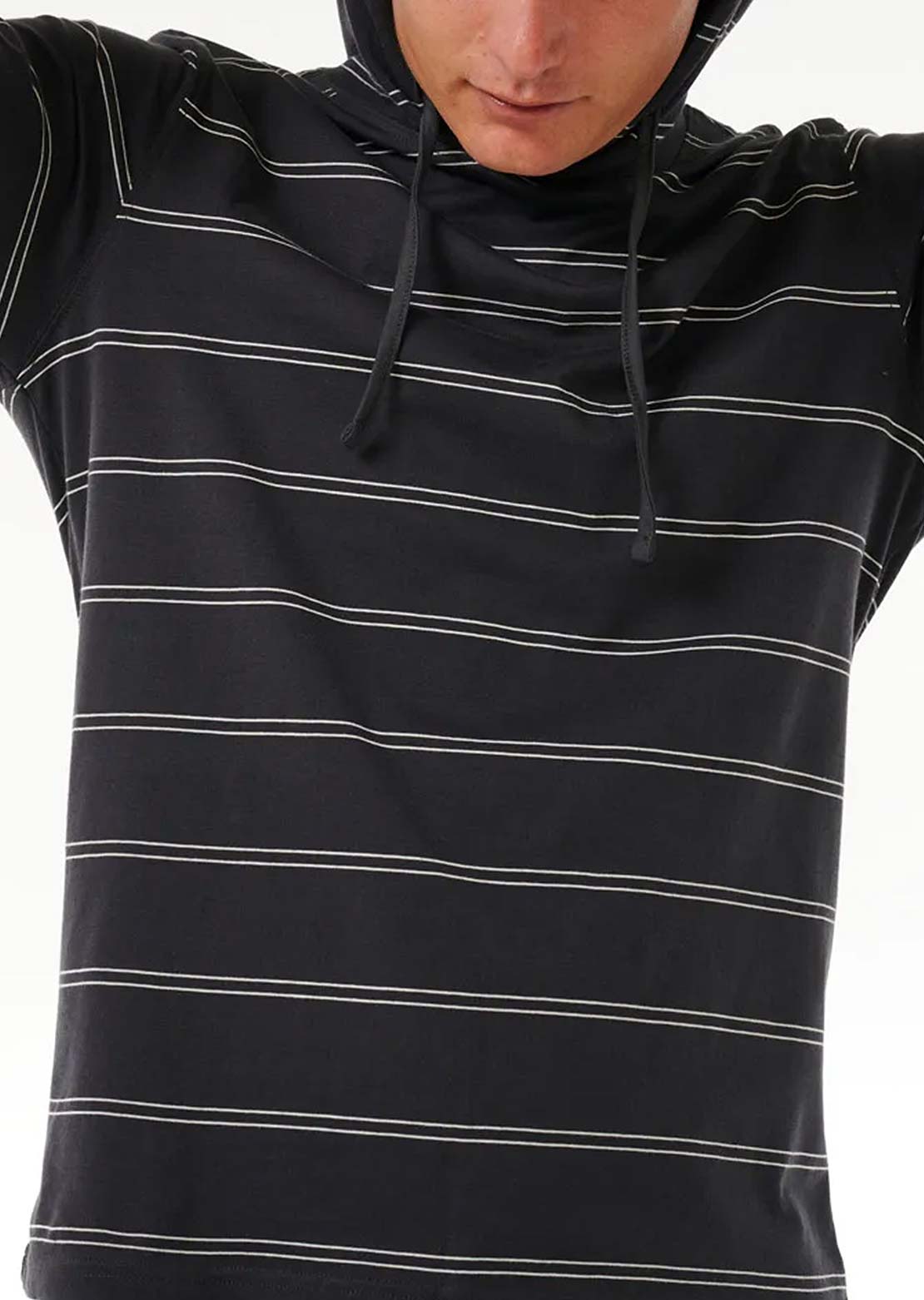 Rip Curl Men's Plain Stripe Hood Washed Black