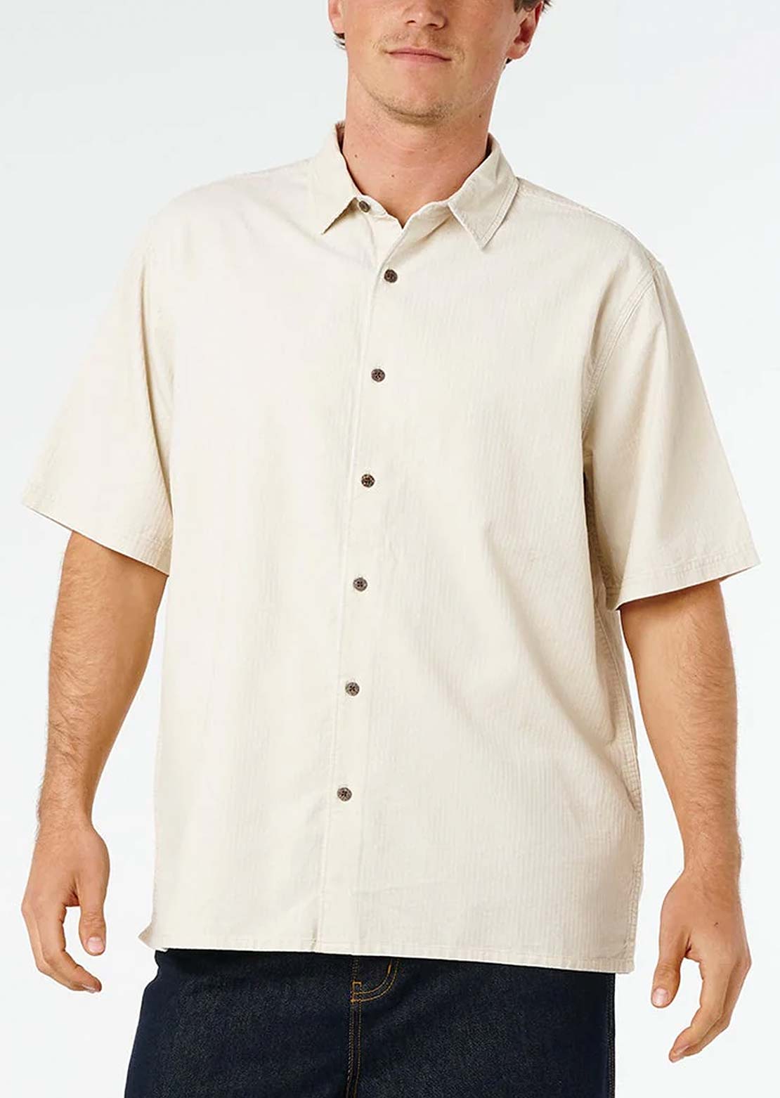 Rip Curl Men's Premium Surf Button Up Shirt Bone