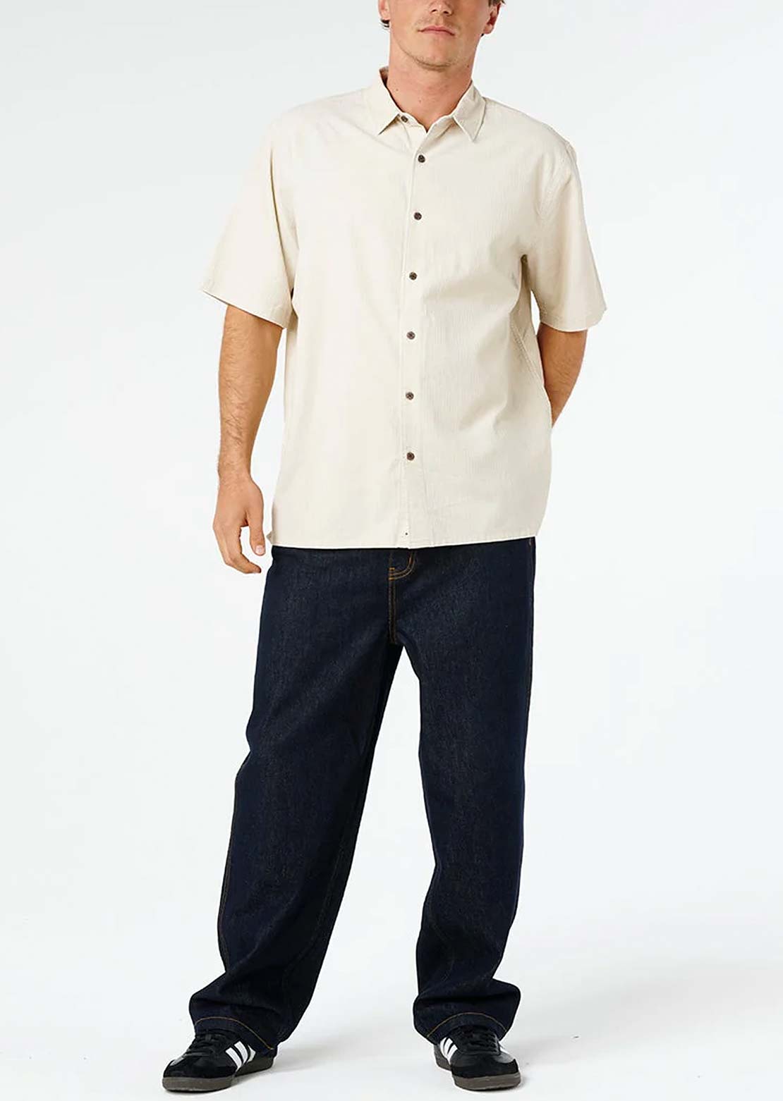 Rip Curl Men's Premium Surf Button Up Shirt Bone