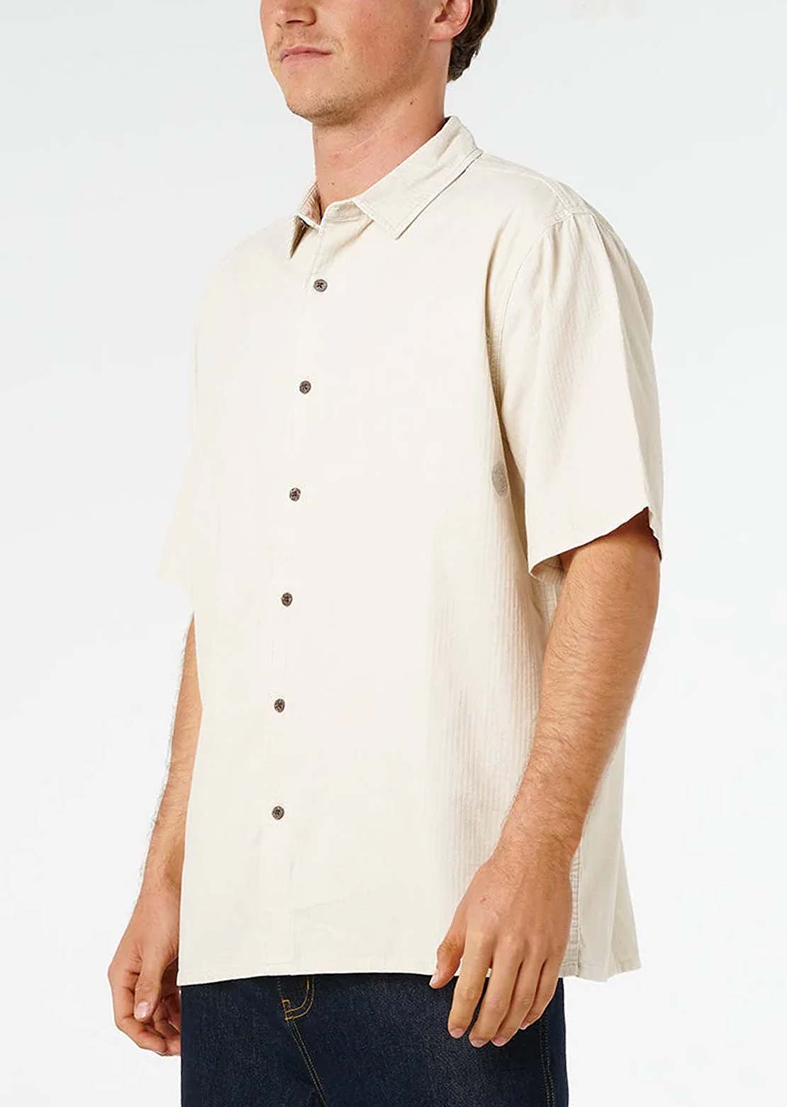 Rip Curl Men's Premium Surf Button Up Shirt Bone