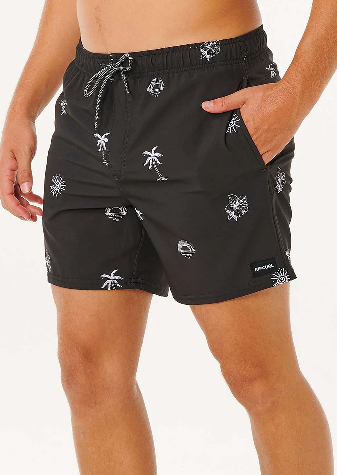 Rip Curl Men's Sessions Volley Shorts Washed Black