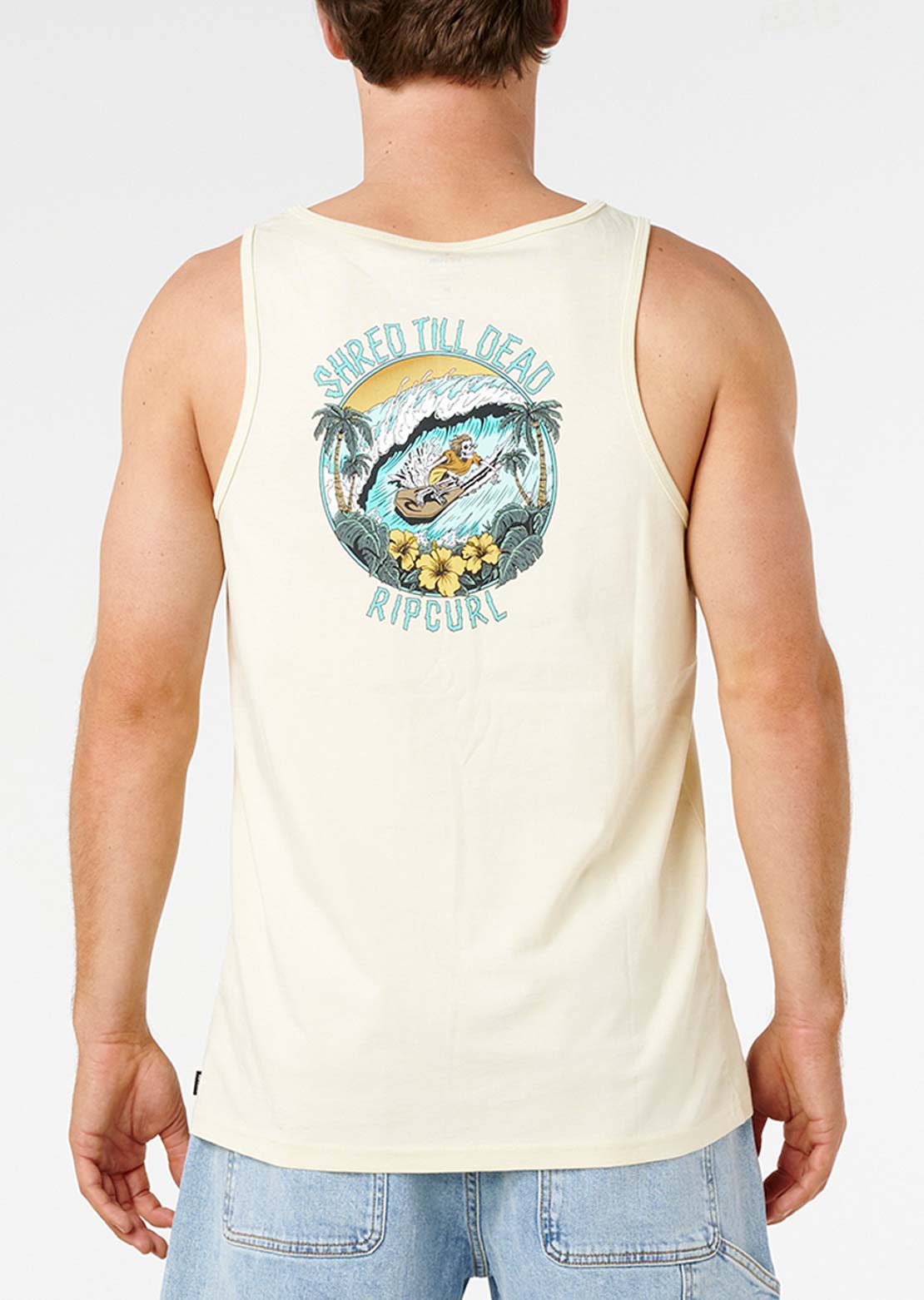 Rip Curl Men's Shred Till Dead Tank Lemon Ice