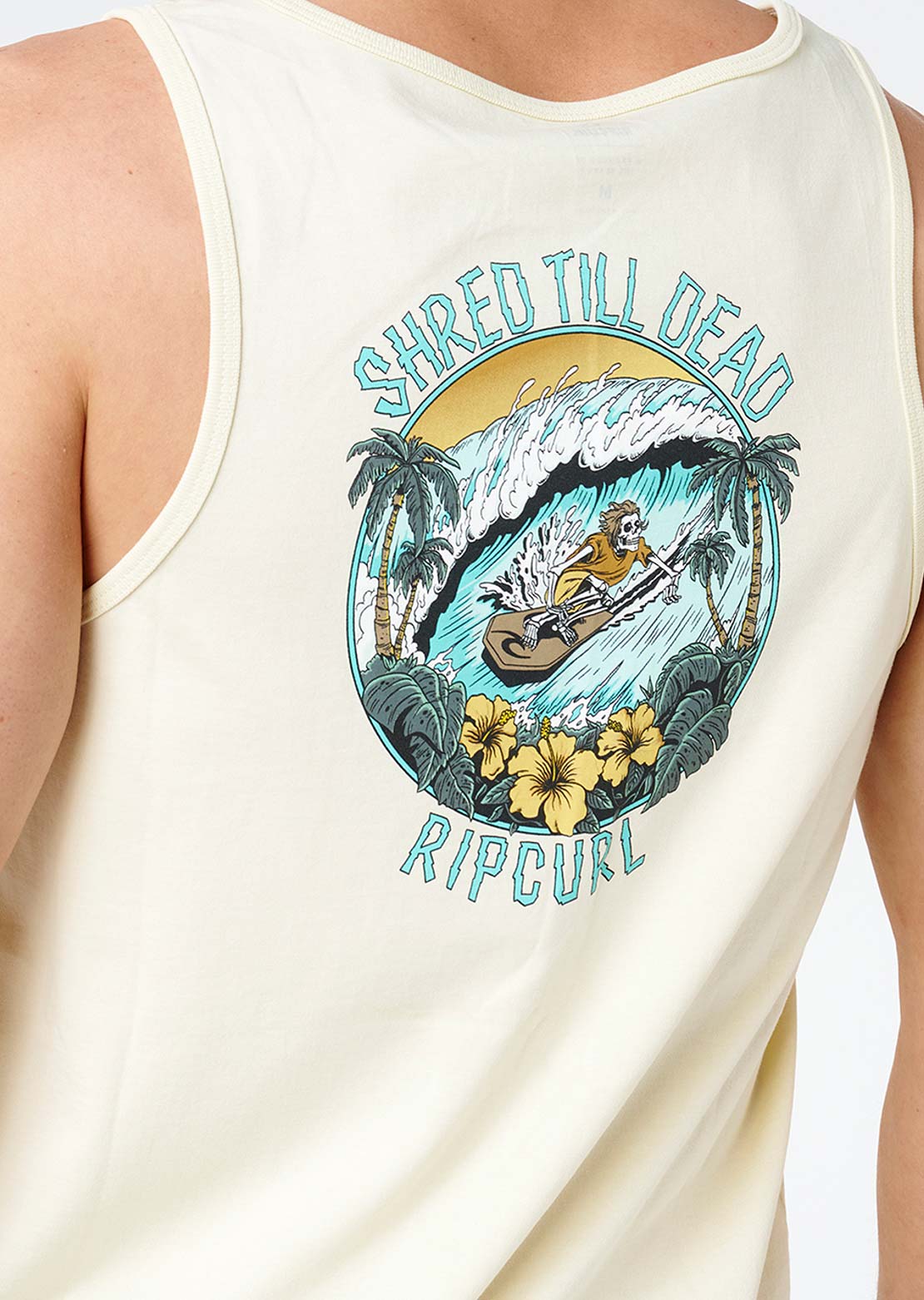 Rip Curl Men's Shred Till Dead Tank Lemon Ice