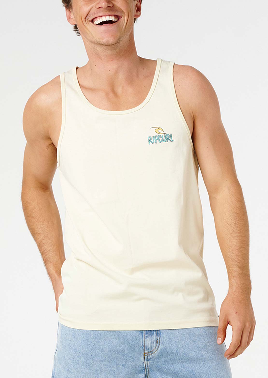 Rip Curl Men's Shred Till Dead Tank Lemon Ice
