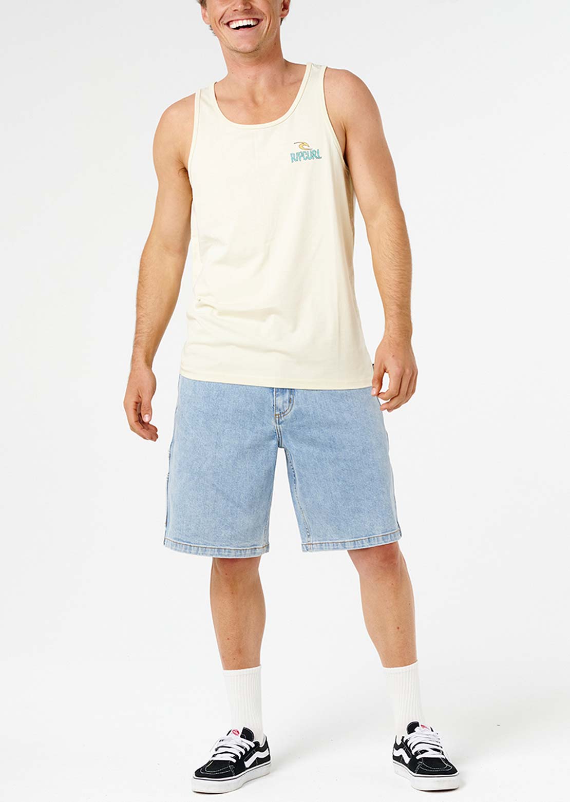 Rip Curl Men's Shred Till Dead Tank Lemon Ice