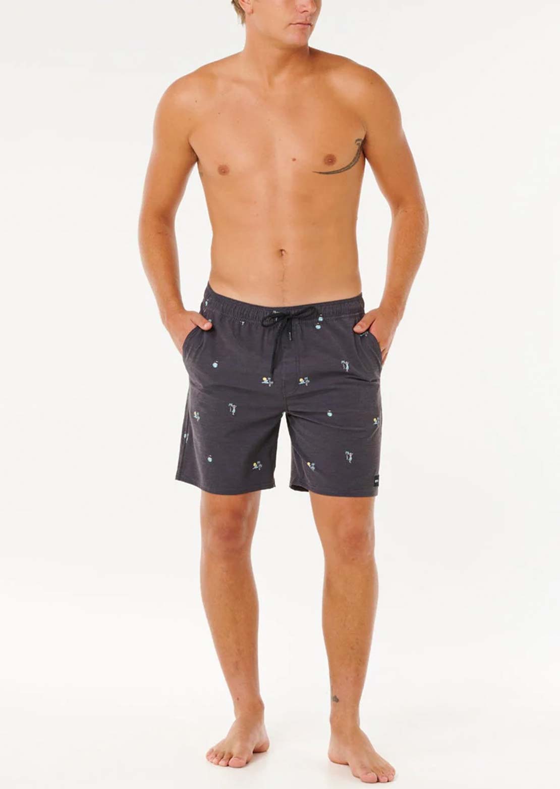 Rip Curl Men's Skelly Breach Volley Shorts Black