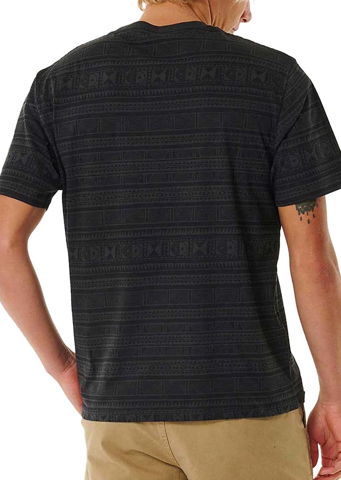 Rip Curl Men&#39;s SWC Land Lines T-Shirt Washed Black