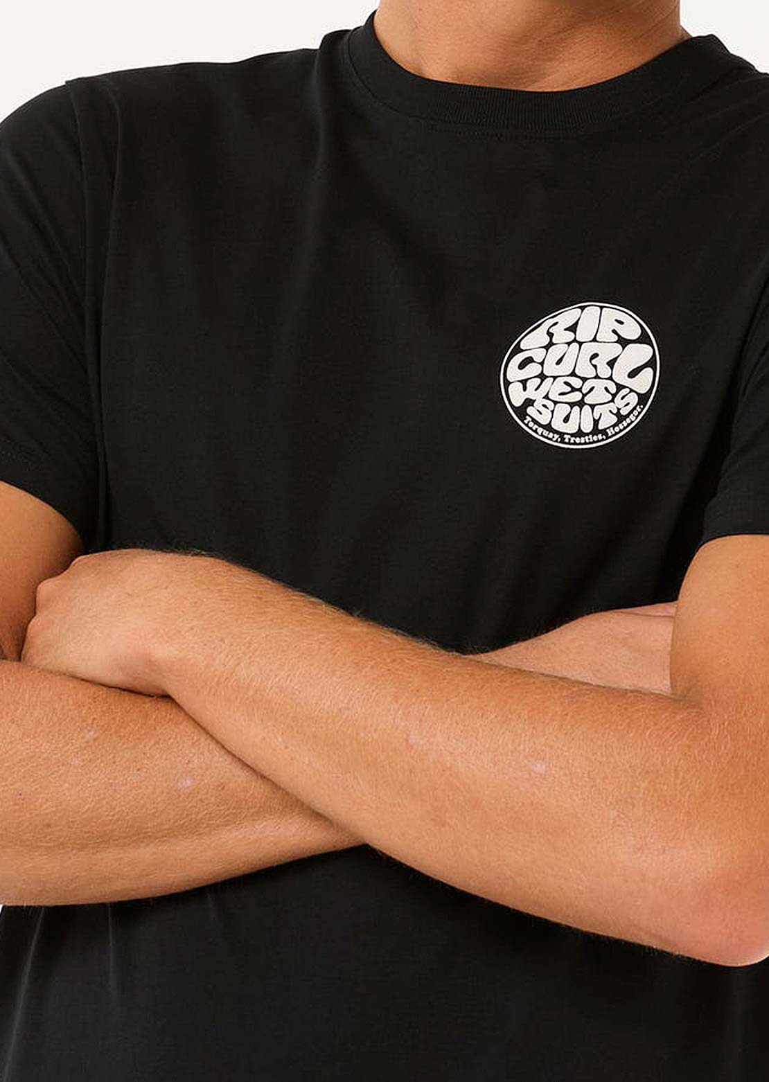 Rip Curl Men&#39;s Wettie Icon T-shirt Black