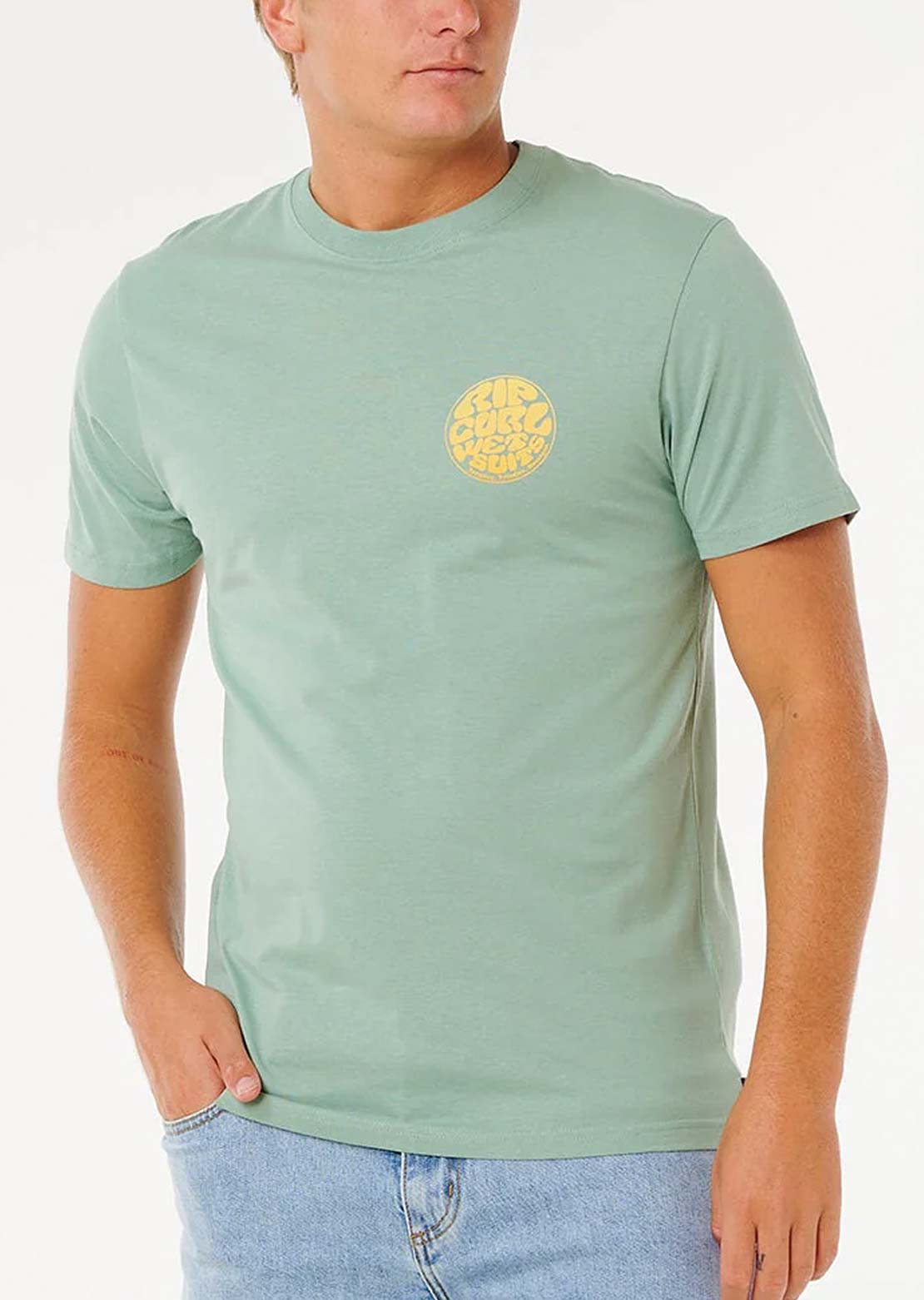 Rip Curl Men's Wettie Passage Icon T-Shirt Aloe