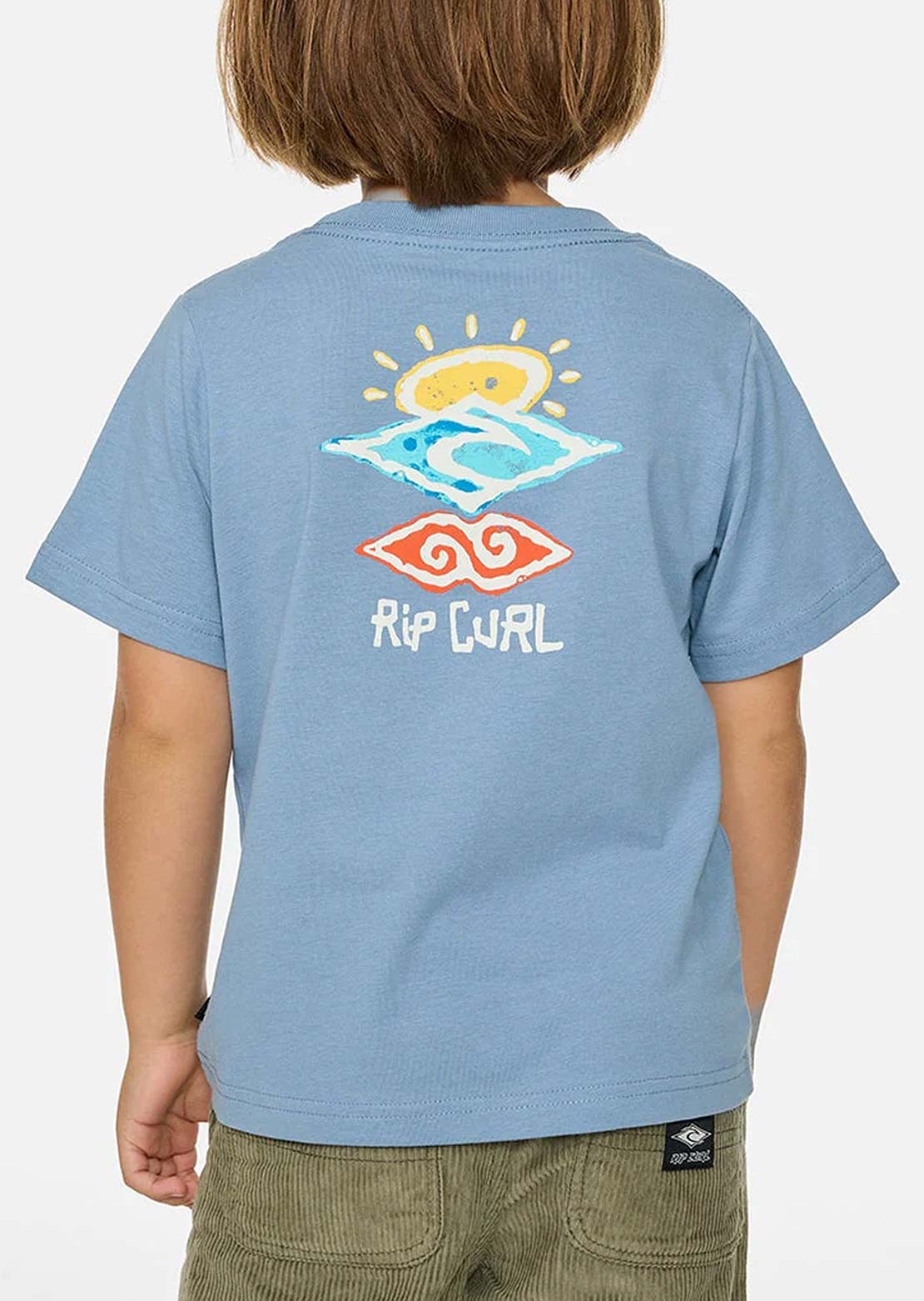 Rip Curl Toddler Icons Of Shred T-Shirt Faded Denim