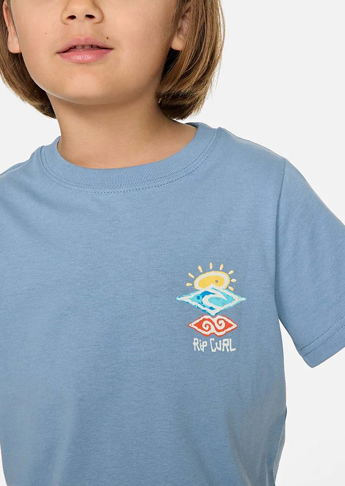 Rip Curl Toddler Icons Of Shred T-Shirt Faded Denim