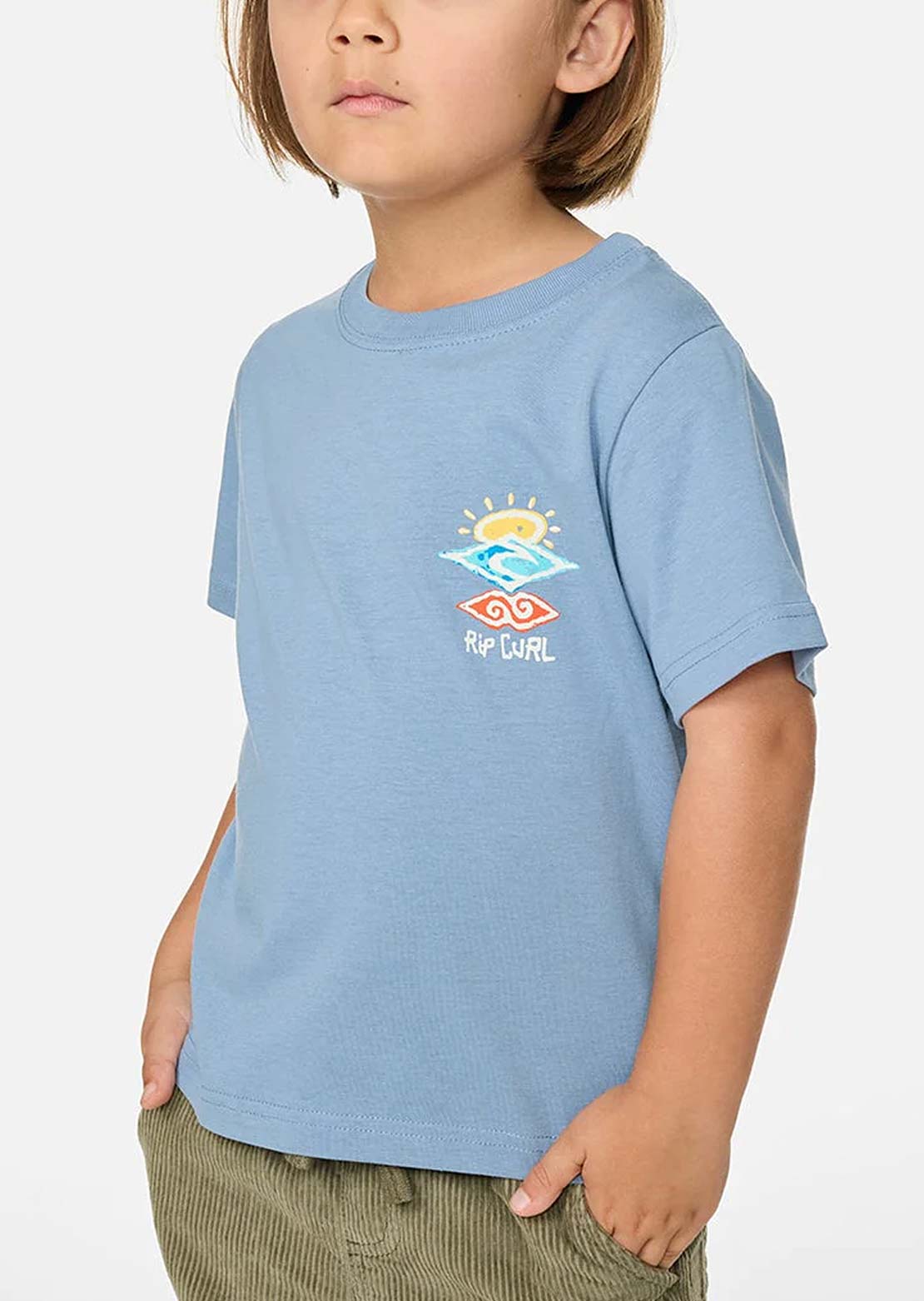 Rip Curl Toddler Icons Of Shred T-Shirt Faded Denim