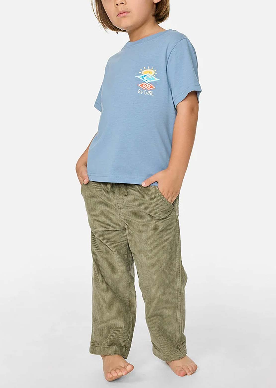 Rip Curl Toddler Icons Of Shred T-Shirt Faded Denim