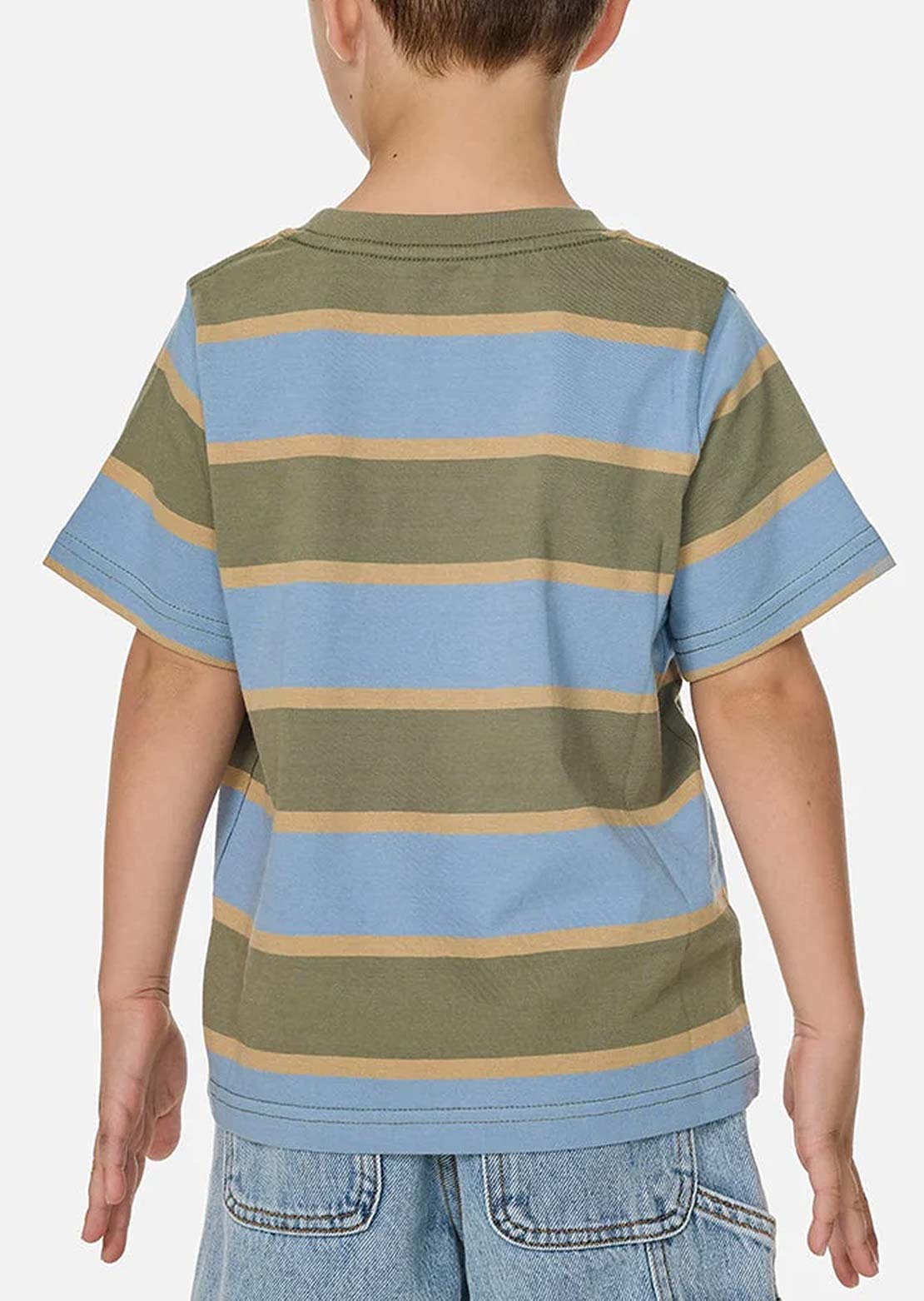 Rip Curl Toddler Ride The Wave Stripee T-Shirt Faded Denim