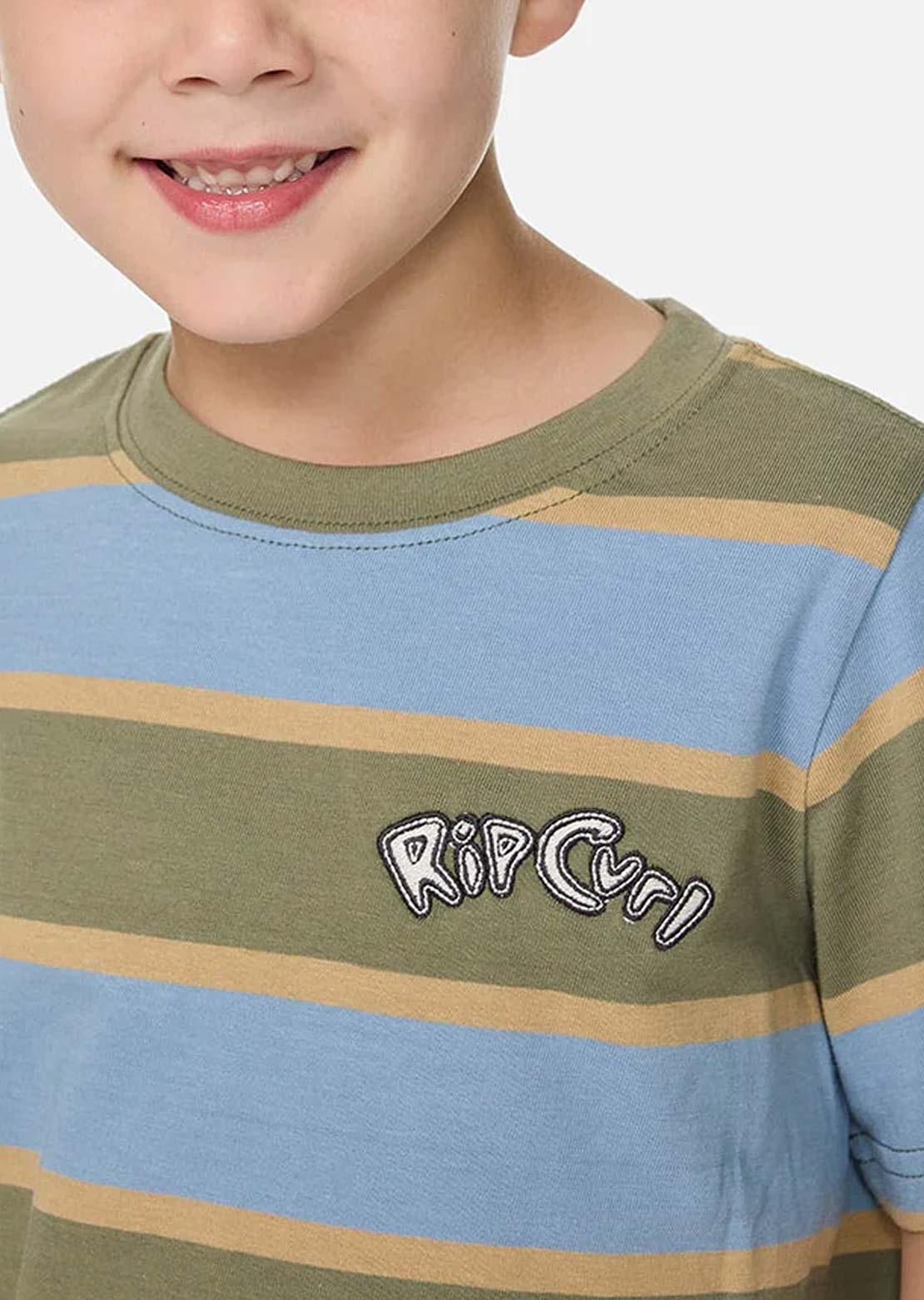 Rip Curl Toddler Ride The Wave Stripee T-Shirt Faded Denim