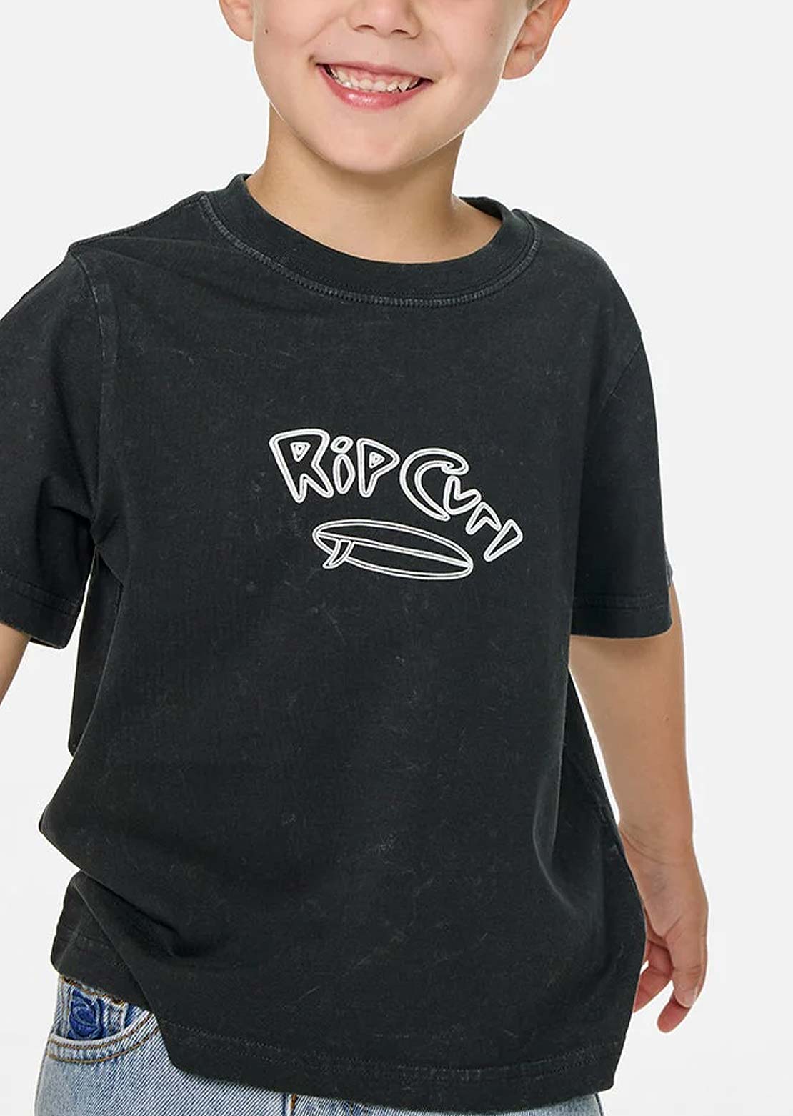 Rip Curl Toddler Ride The Wave Wash T-Shirt Washed Black
