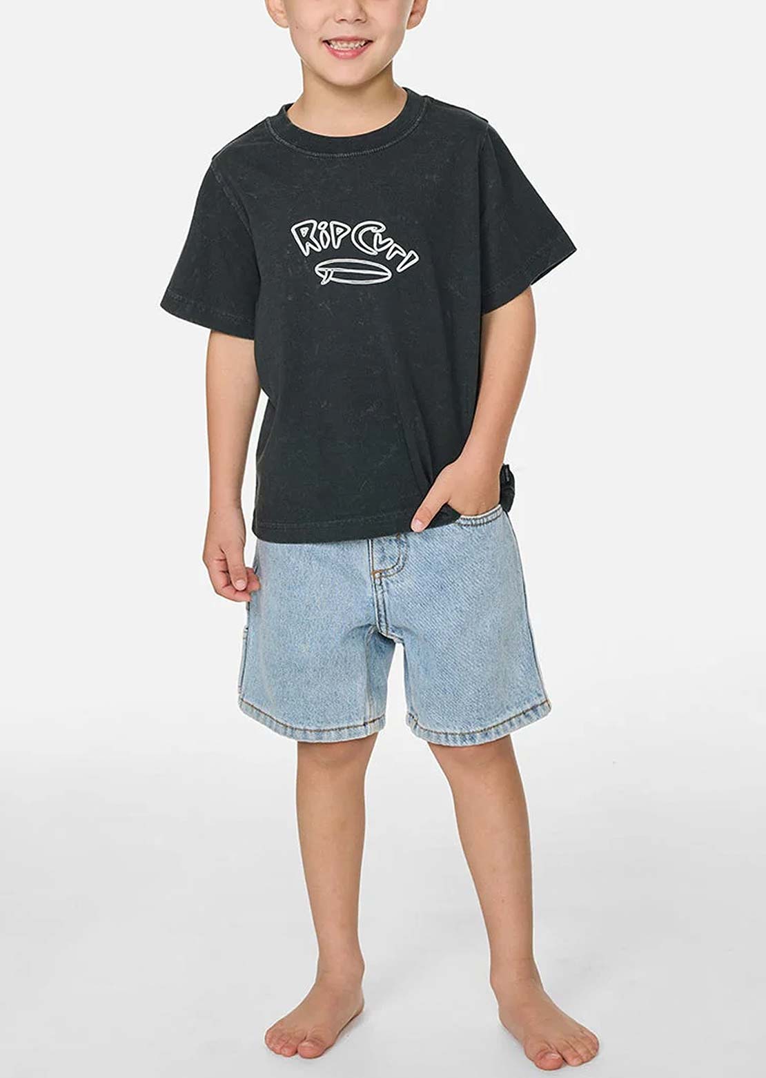 Rip Curl Toddler Ride The Wave Wash T-Shirt Washed Black