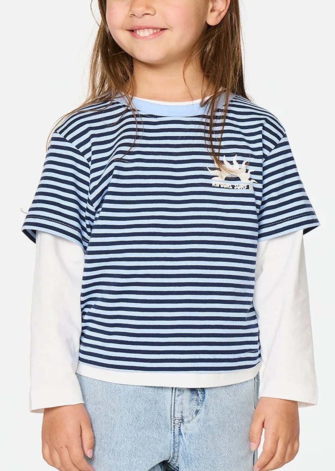 Rip Curl Toddler Road Trip Stripe T-Shirt Sky Blue