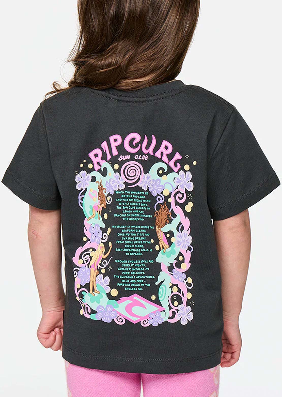 Rip Curl Toddler Sunshine Club Band T-Shirt Washed Black
