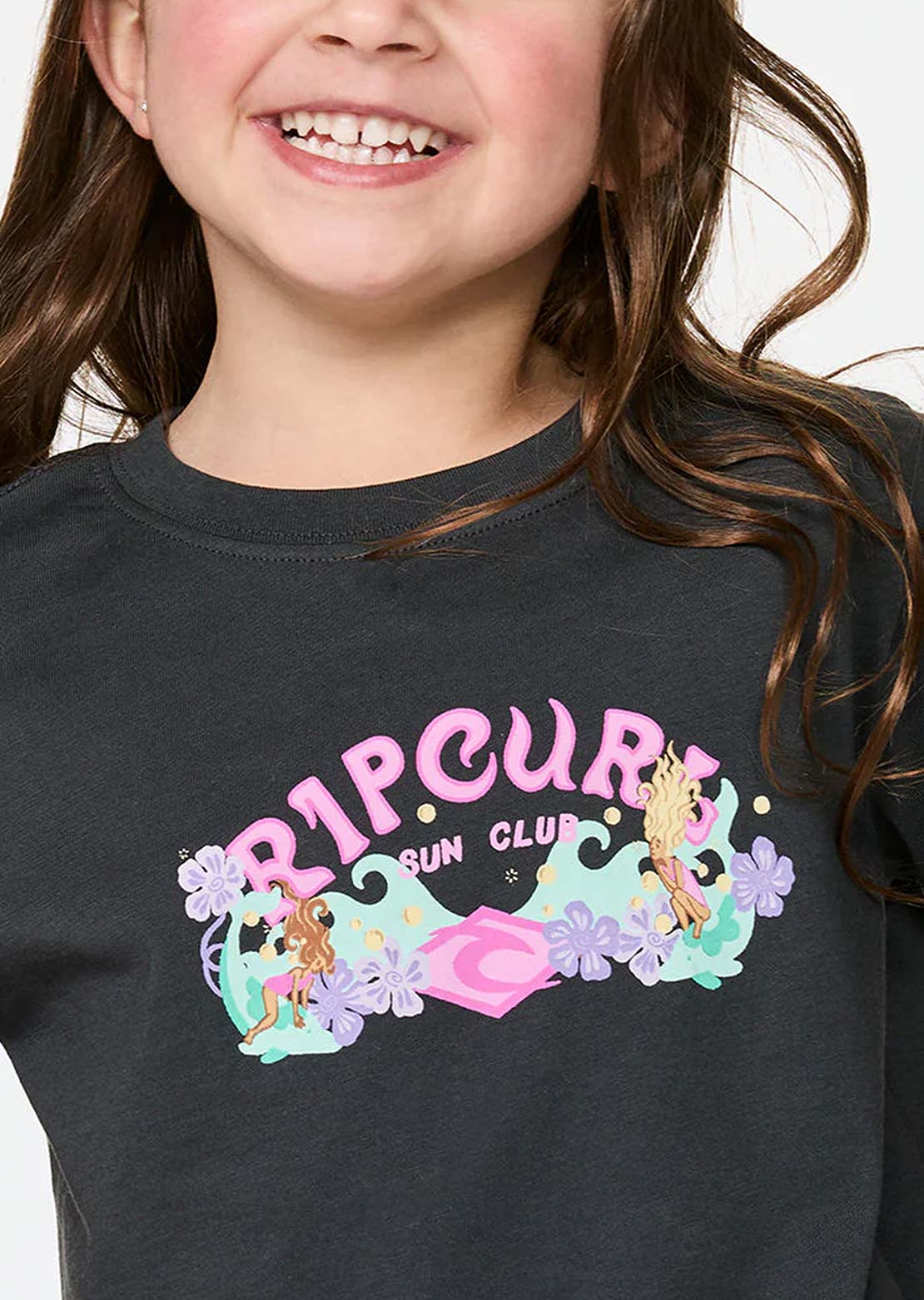 Rip Curl Toddler Sunshine Club Band T-Shirt Washed Black