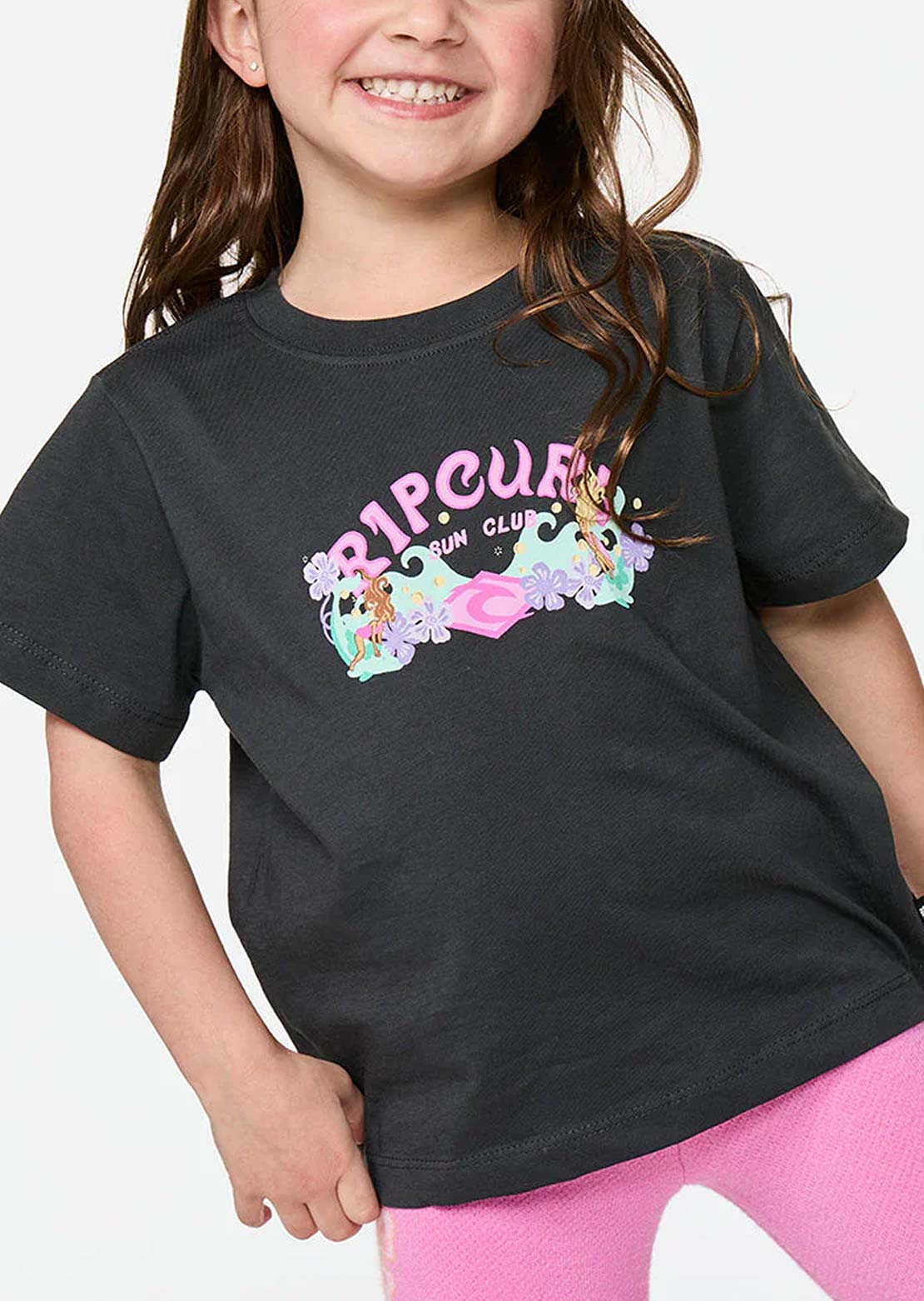 Rip Curl Toddler Sunshine Club Band T-Shirt Washed Black