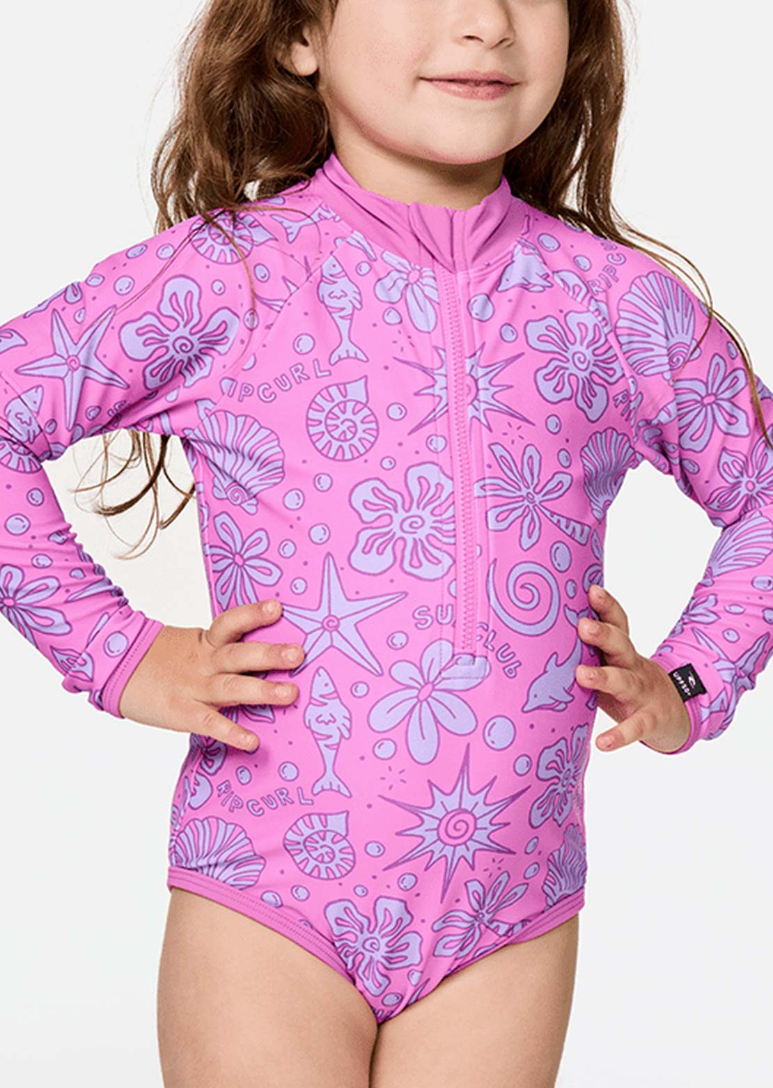 Rip Curl Toddler Sunshine Club Long Sleeve Surfsuit Wild Berry