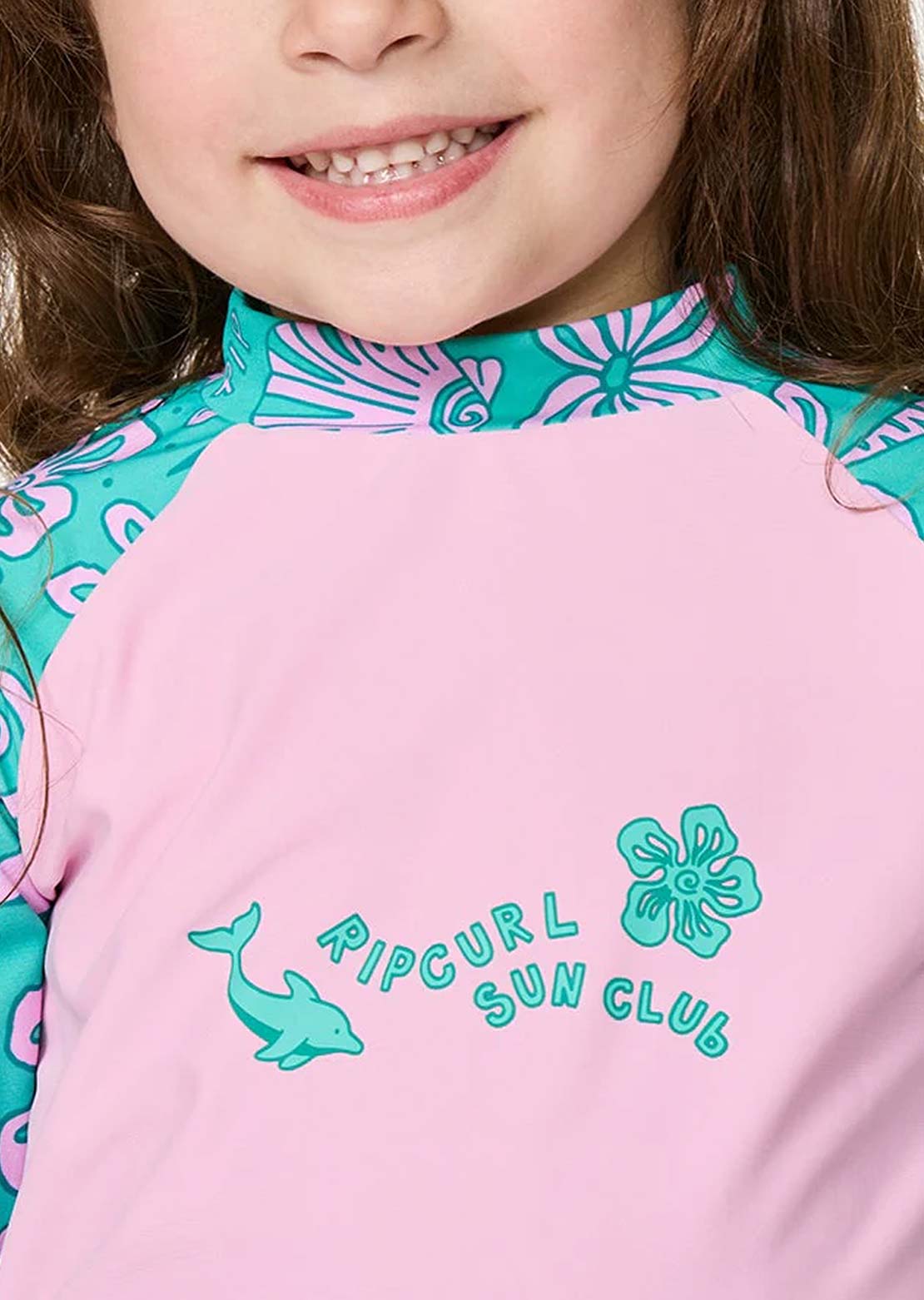 Rip Curl Toddler Sunshine Long Sleeve Rash Vest Set Turquoise