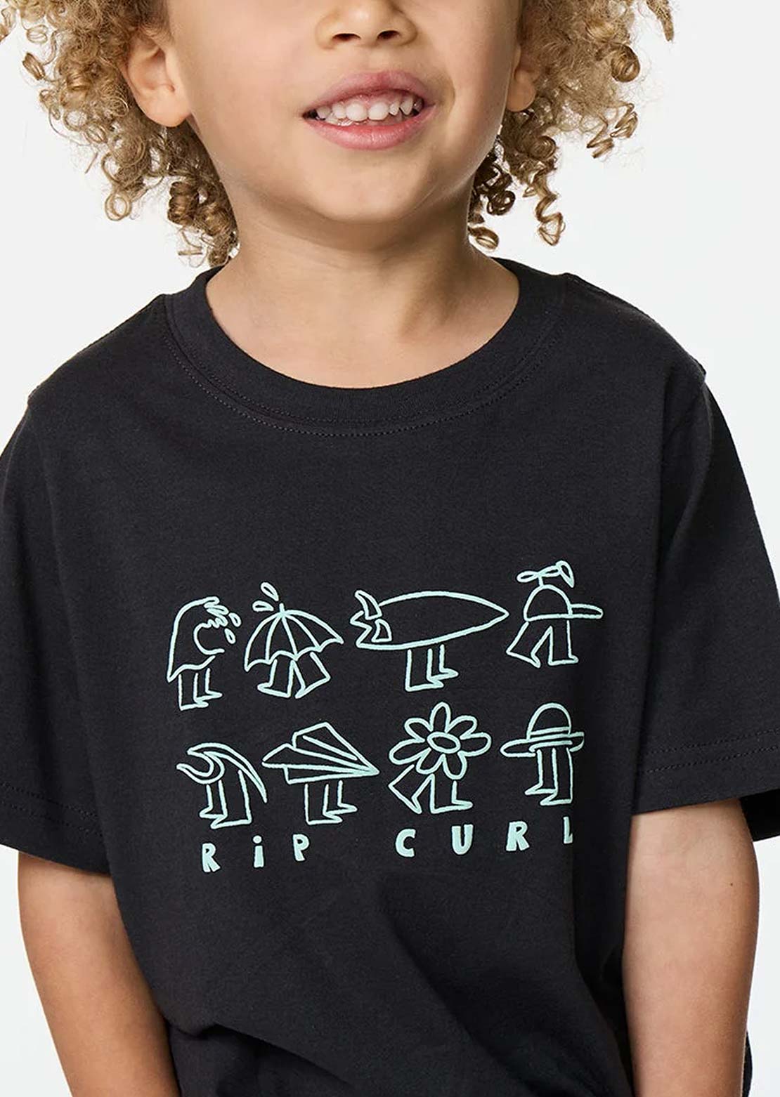 Rip Curl Toddler Surf Check LWA T-Shirt Washed Black