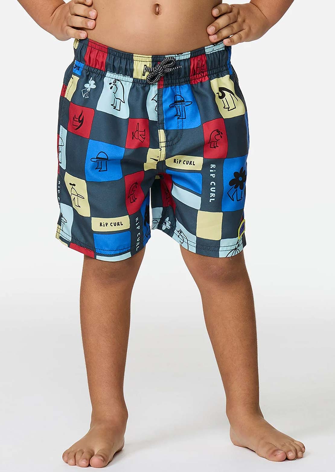 Rip Curl Toddler Surf Check Volley Shorts Pine Night