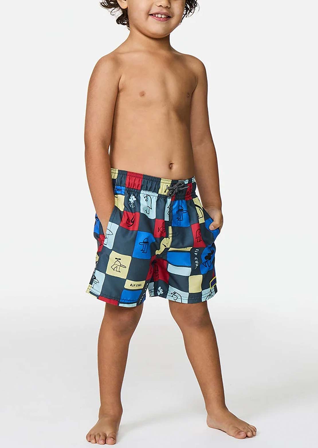 Rip Curl Toddler Surf Check Volley Shorts Pine Night