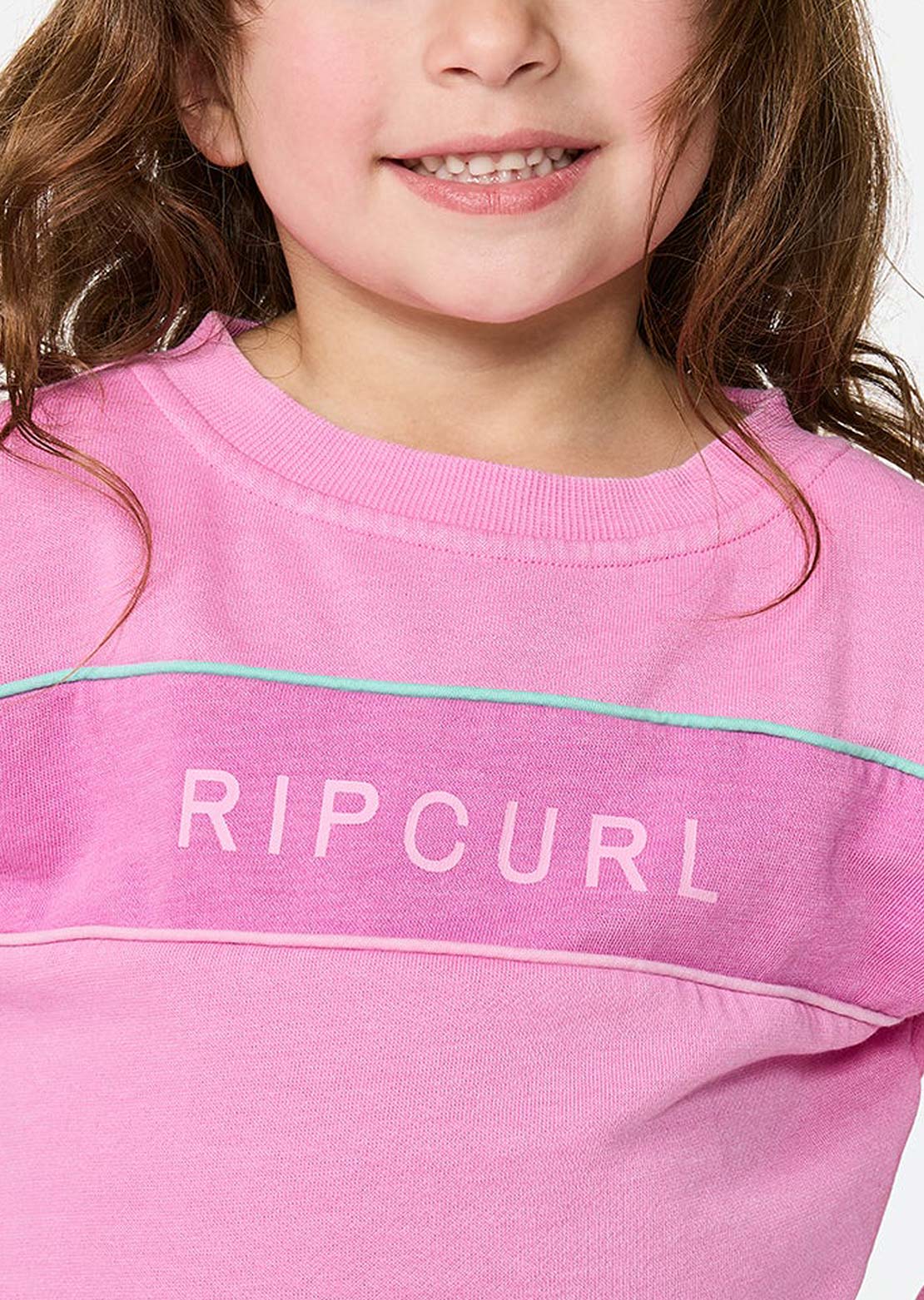 Rip Curl Toddler Surf Revival Crewneck Fleece Cloud Pink