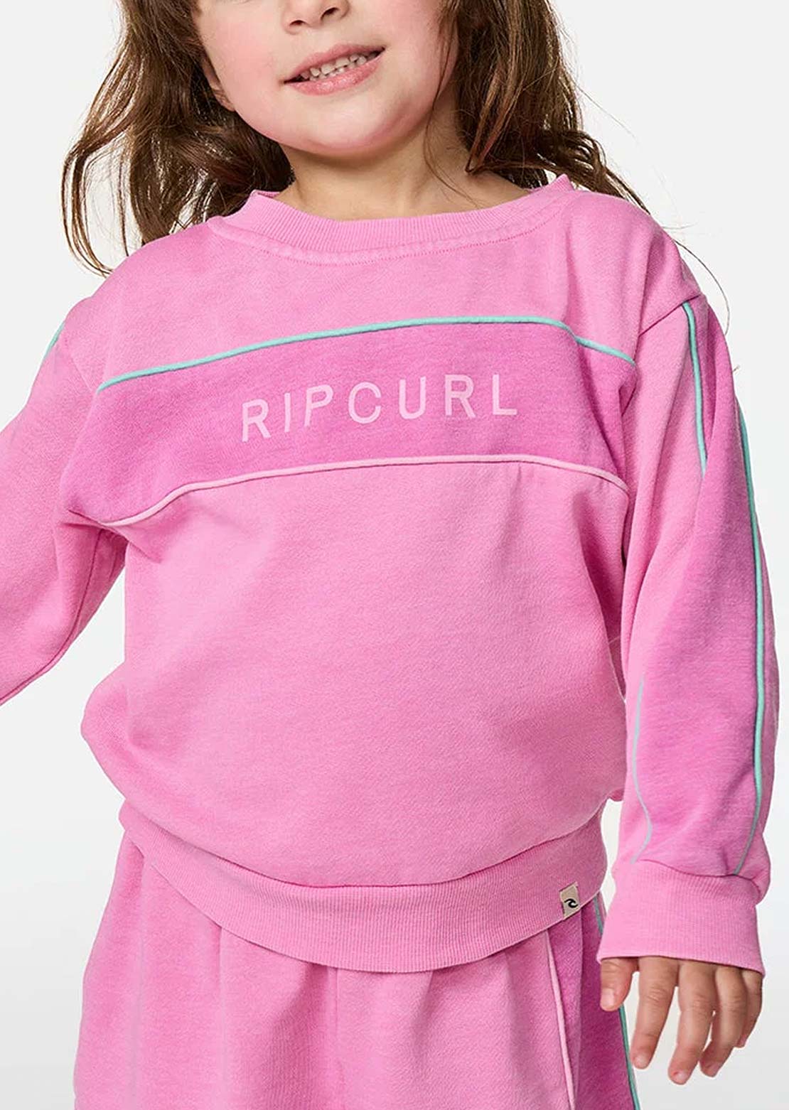 Rip Curl Toddler Surf Revival Crewneck Fleece Cloud Pink