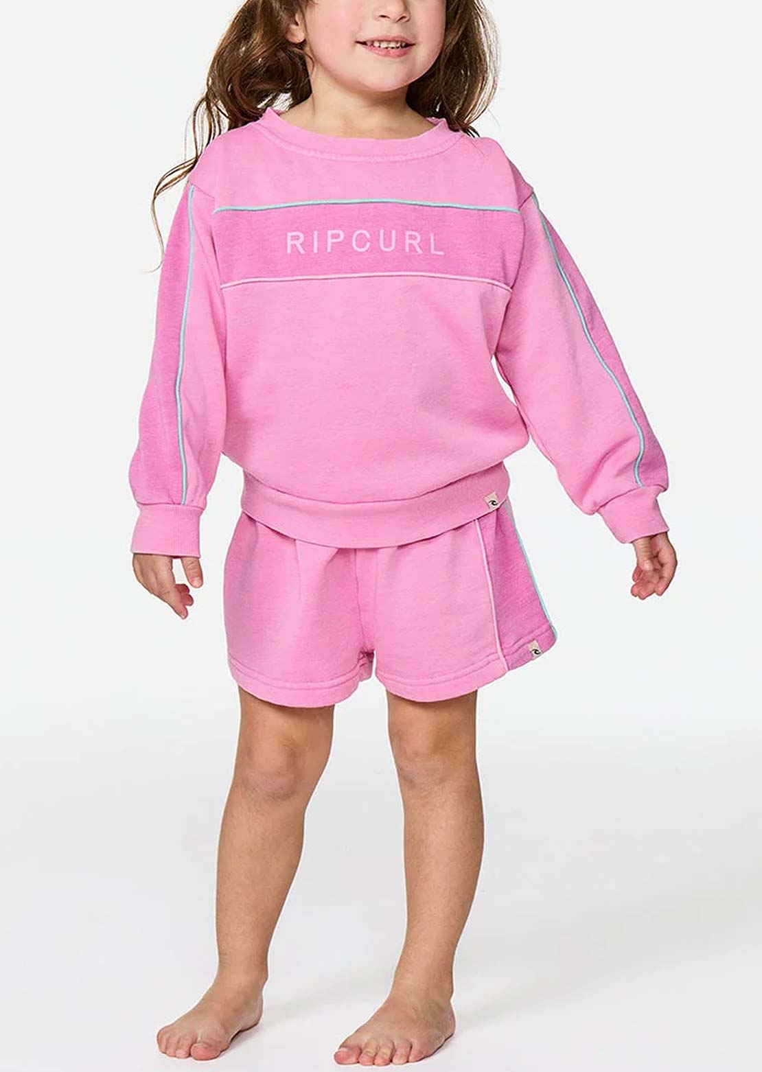 Rip Curl Toddler Surf Revival Crewneck Fleece Cloud Pink
