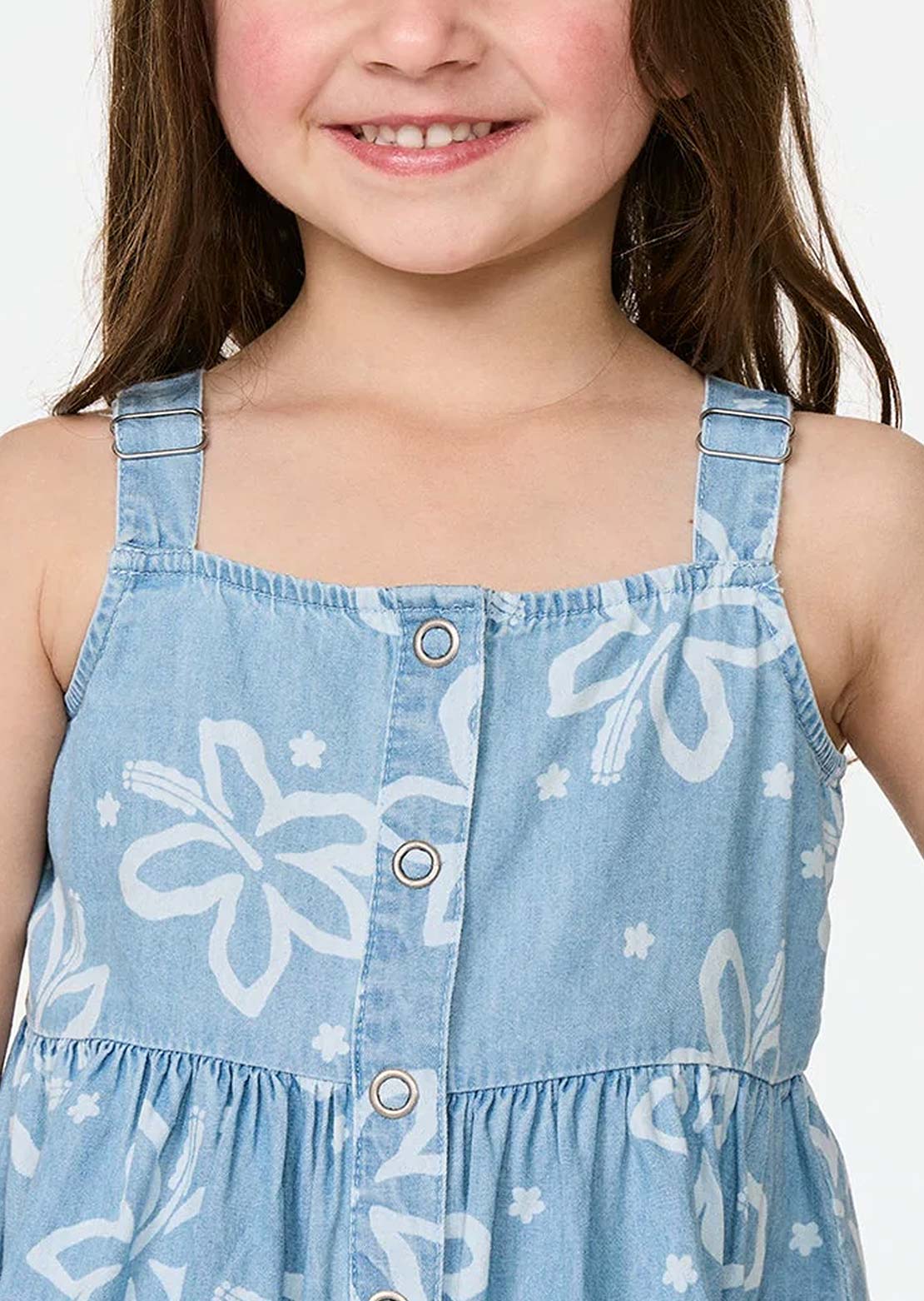 Rip Curl Toddler Tropical Chambray Dress Washed Blue
