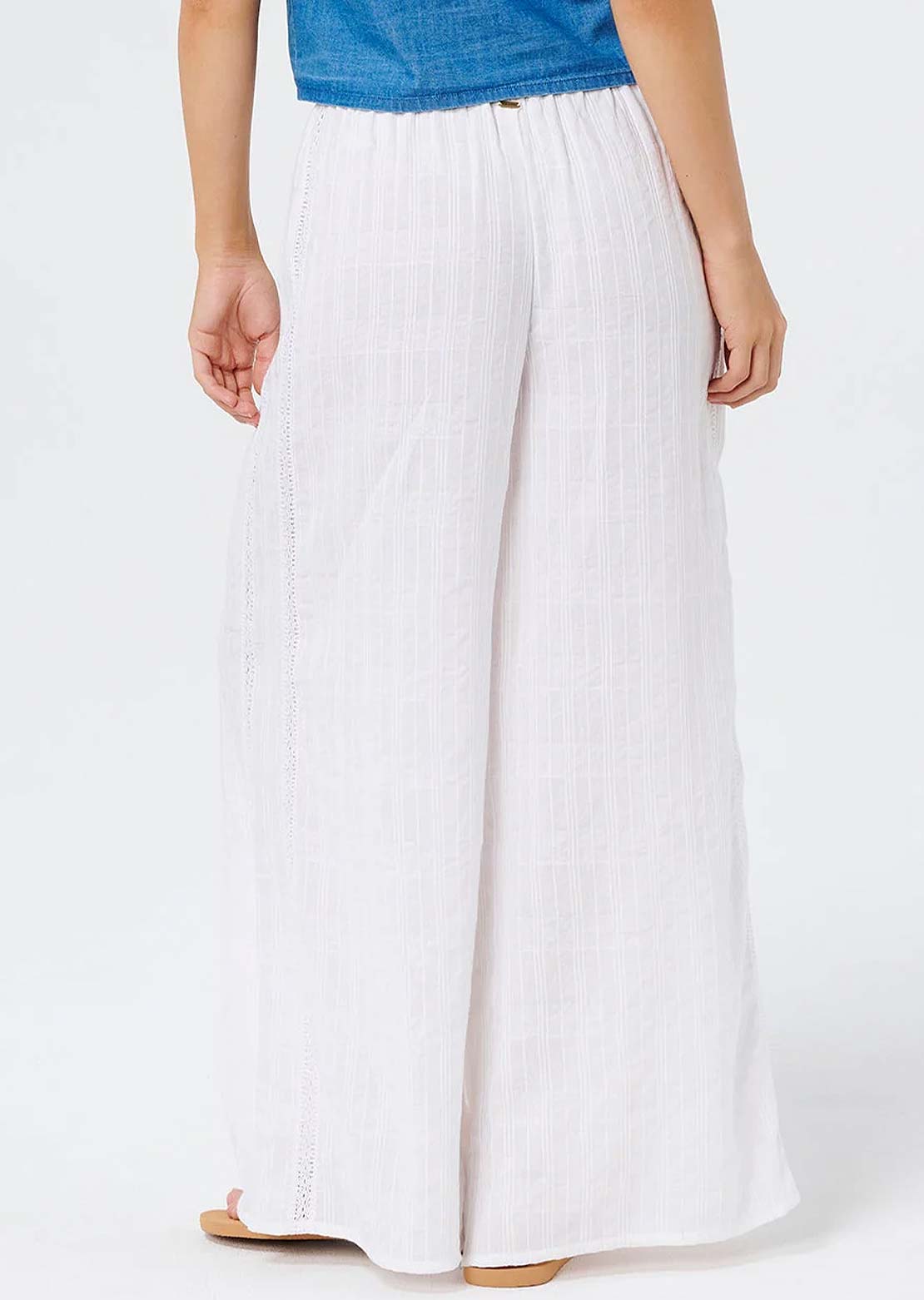 Rip Curl Women's Catalina Islands Wide Leg Pants Optical White