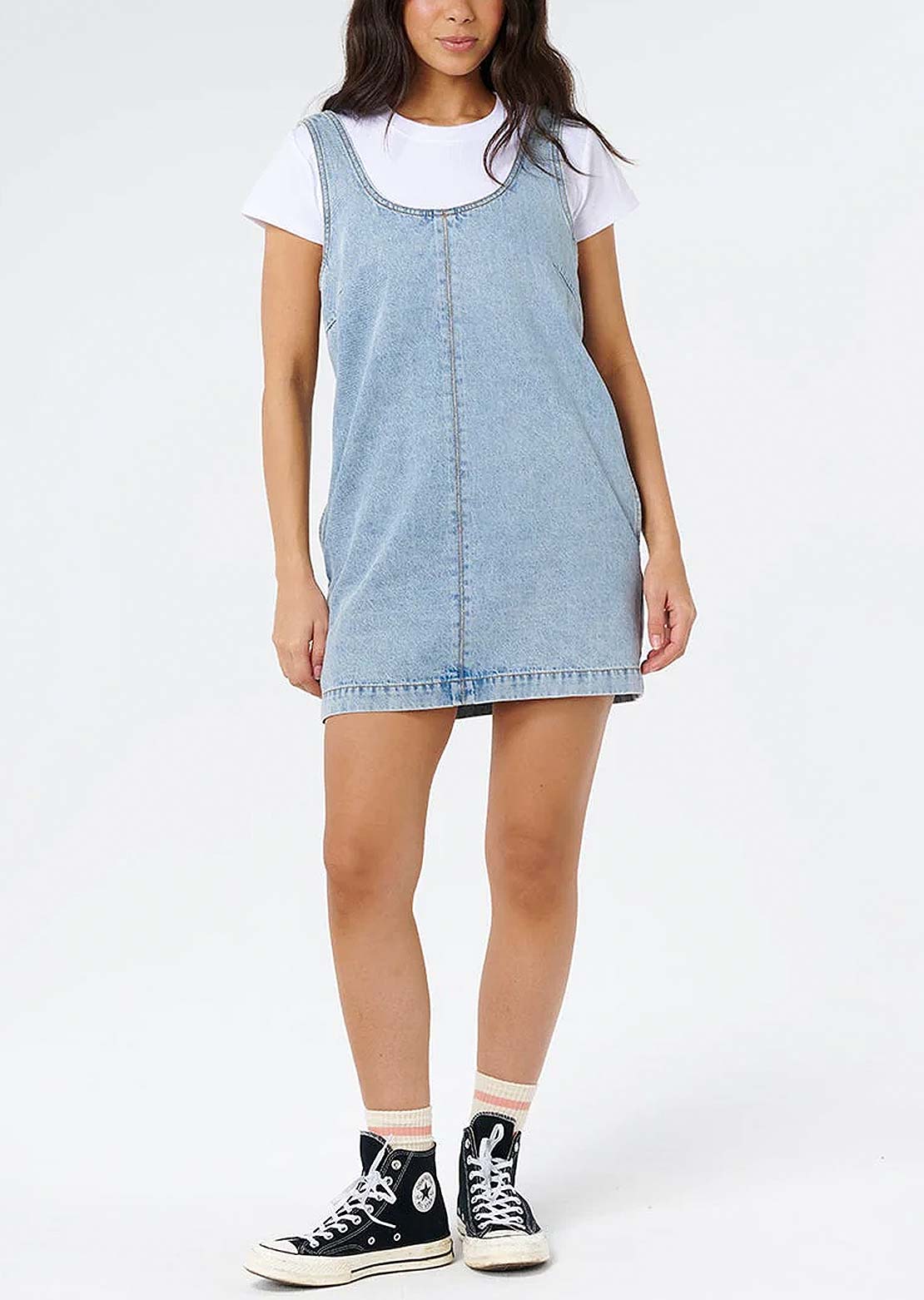 Rip Curl Women's Ellie Denim Mini Dress Vintage Blue