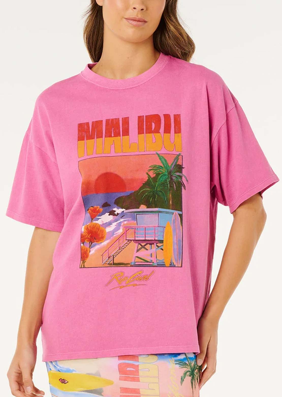 Rip Curl Women's Hayley O Heritage T-Shirt Super Pink