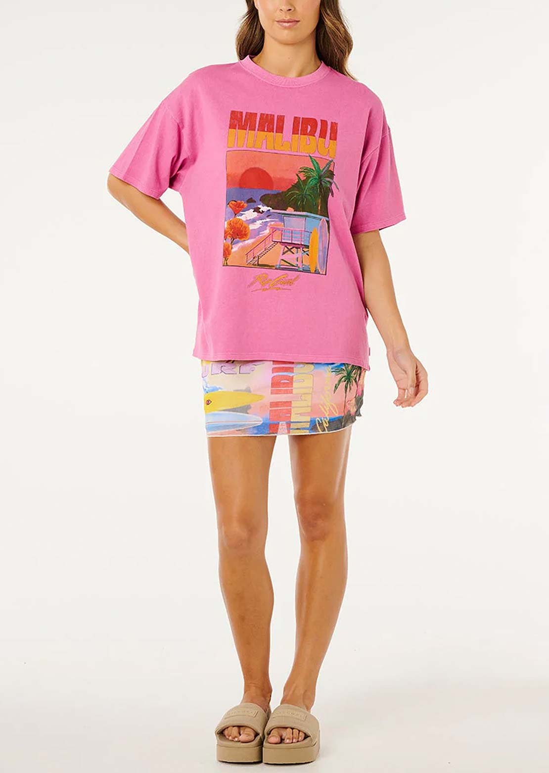 Rip Curl Women's Hayley O Heritage T-Shirt Super Pink