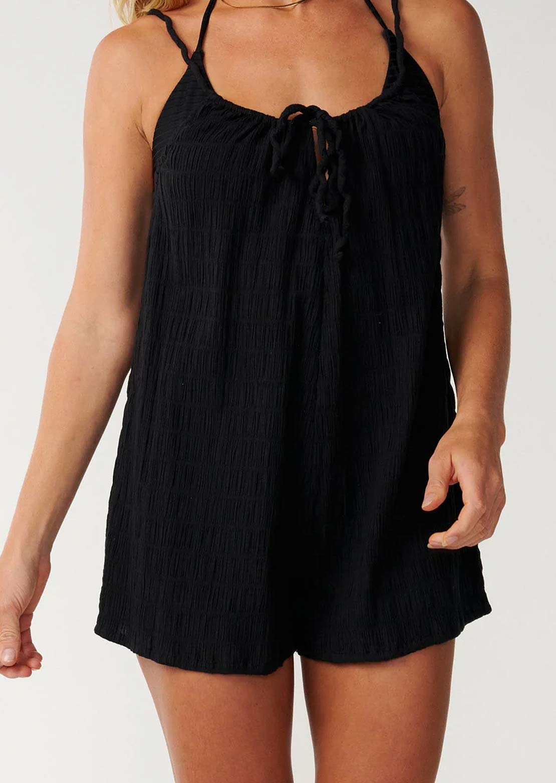 Rip Curl Women's Island Cover Up Romper Black