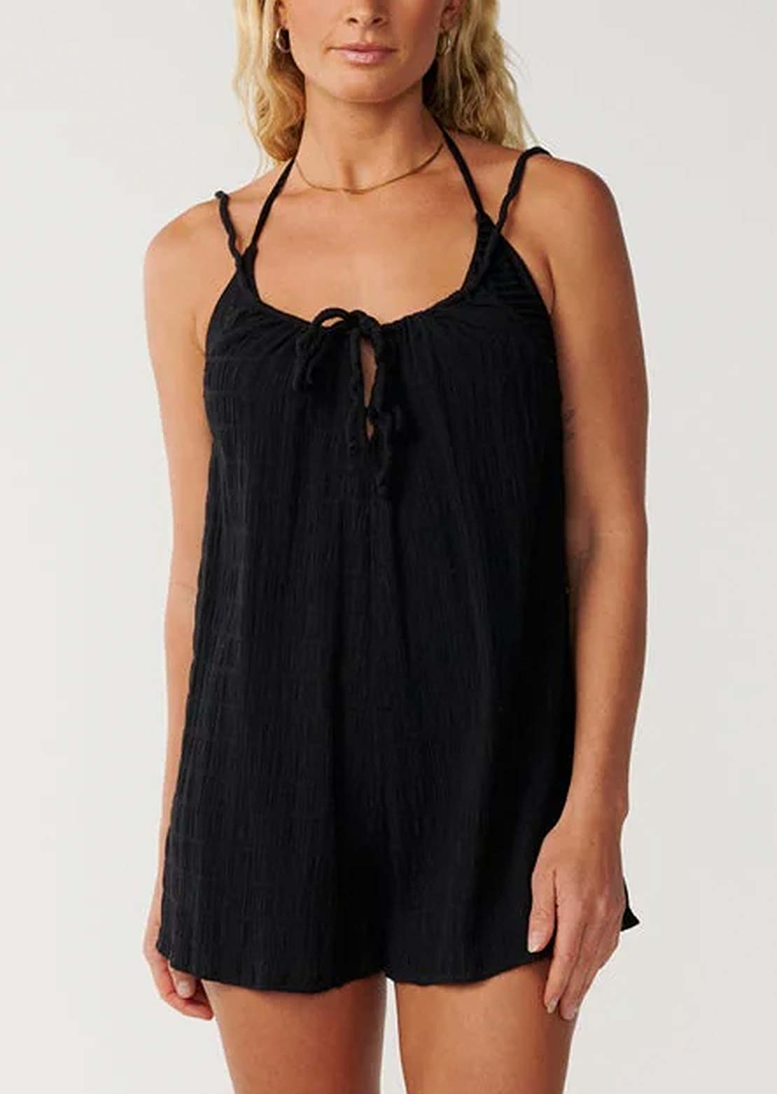 Rip Curl Women's Island Cover Up Romper Black
