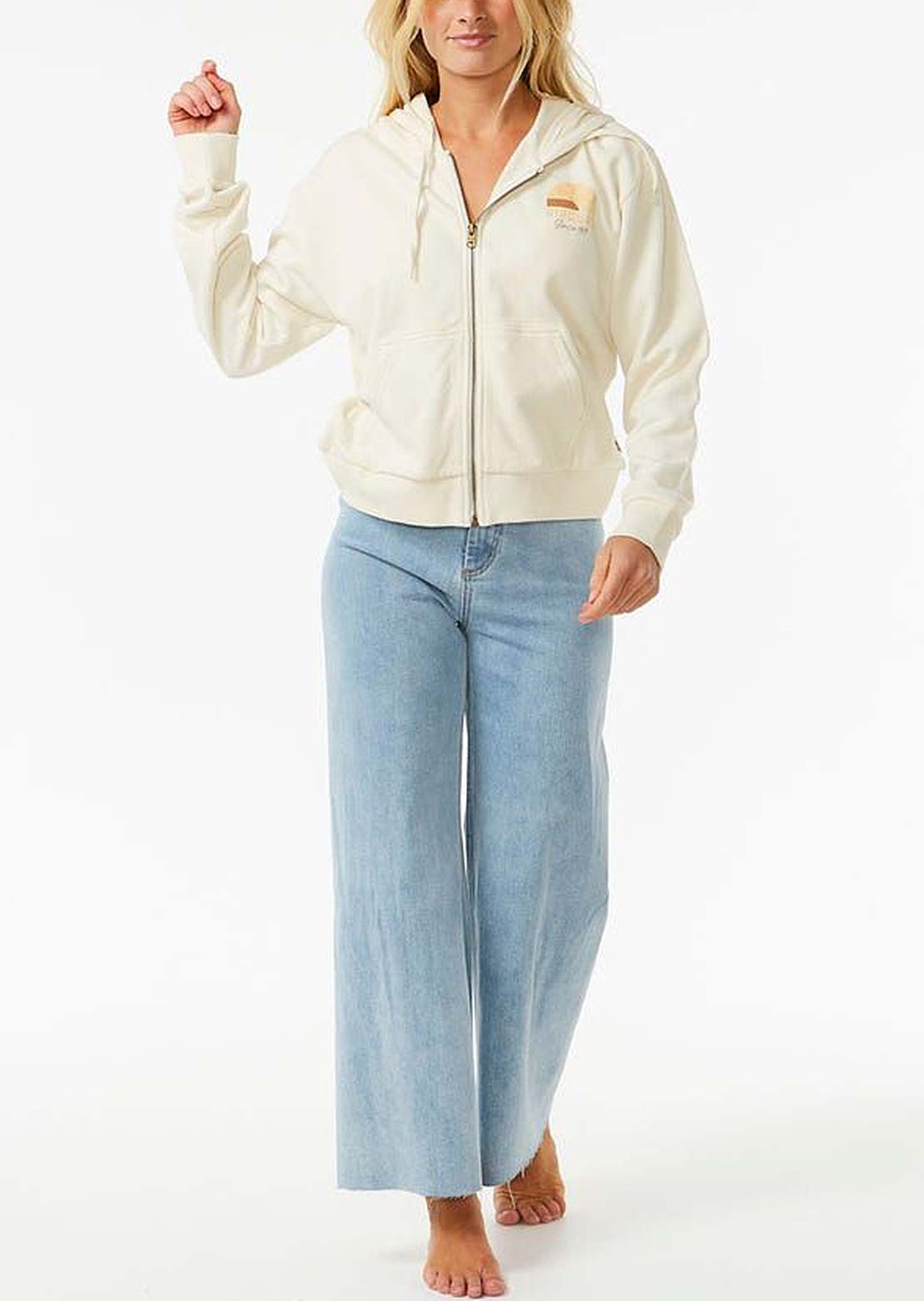 Rip Curl Women's Line Up Relaxed Zt Hood Bone
