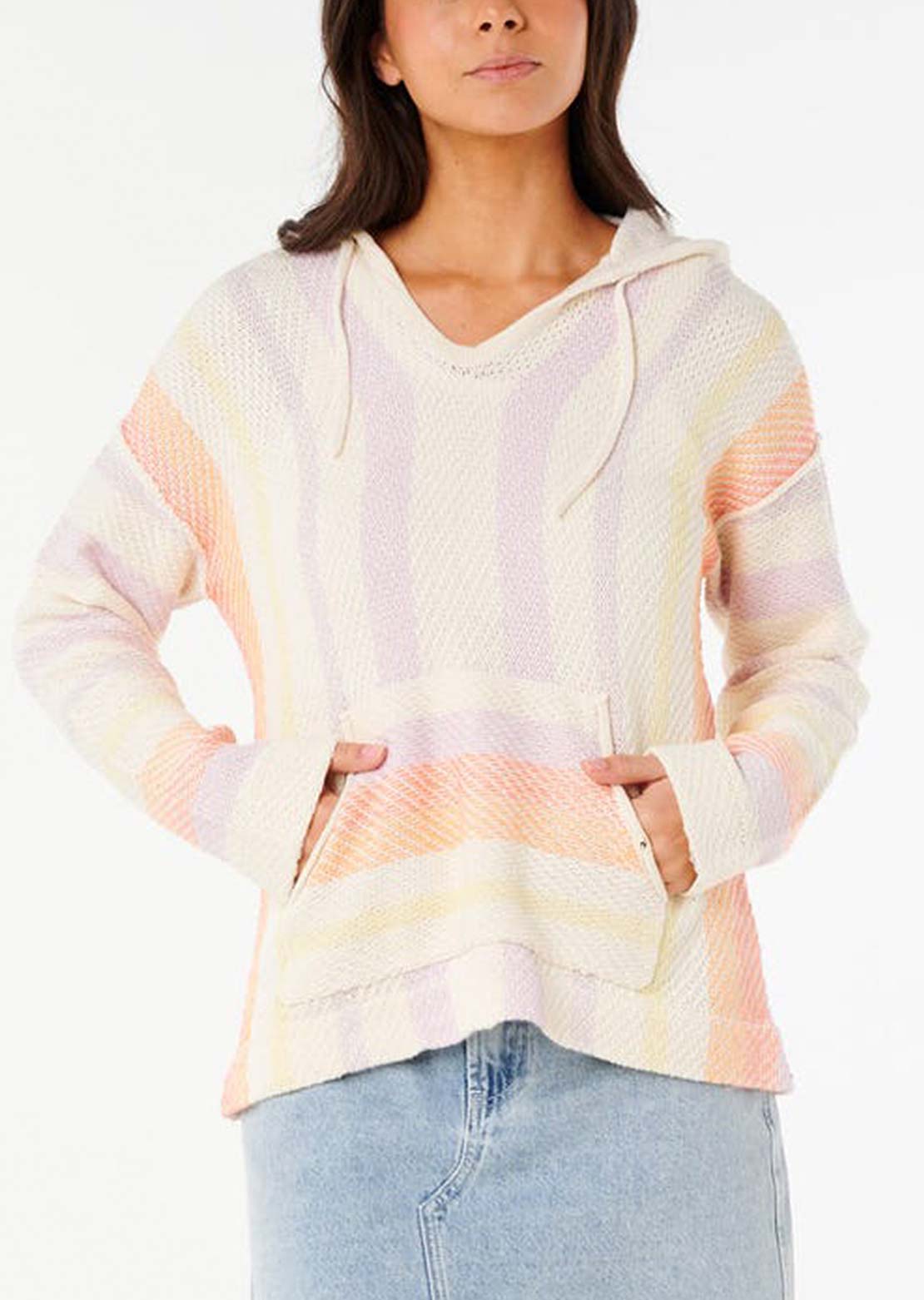 Rip Curl Women's Neon Isles Knit Poncho Purple