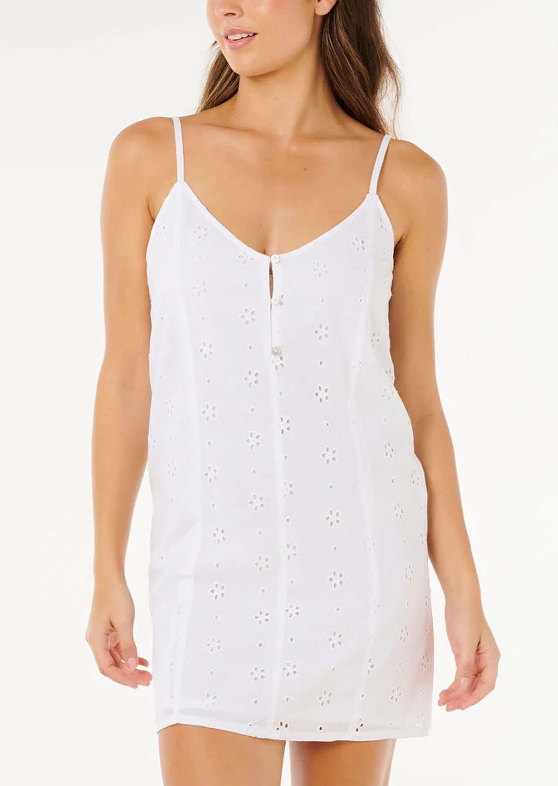 Rip Curl Women's Oasis Broderie Slip Dress White